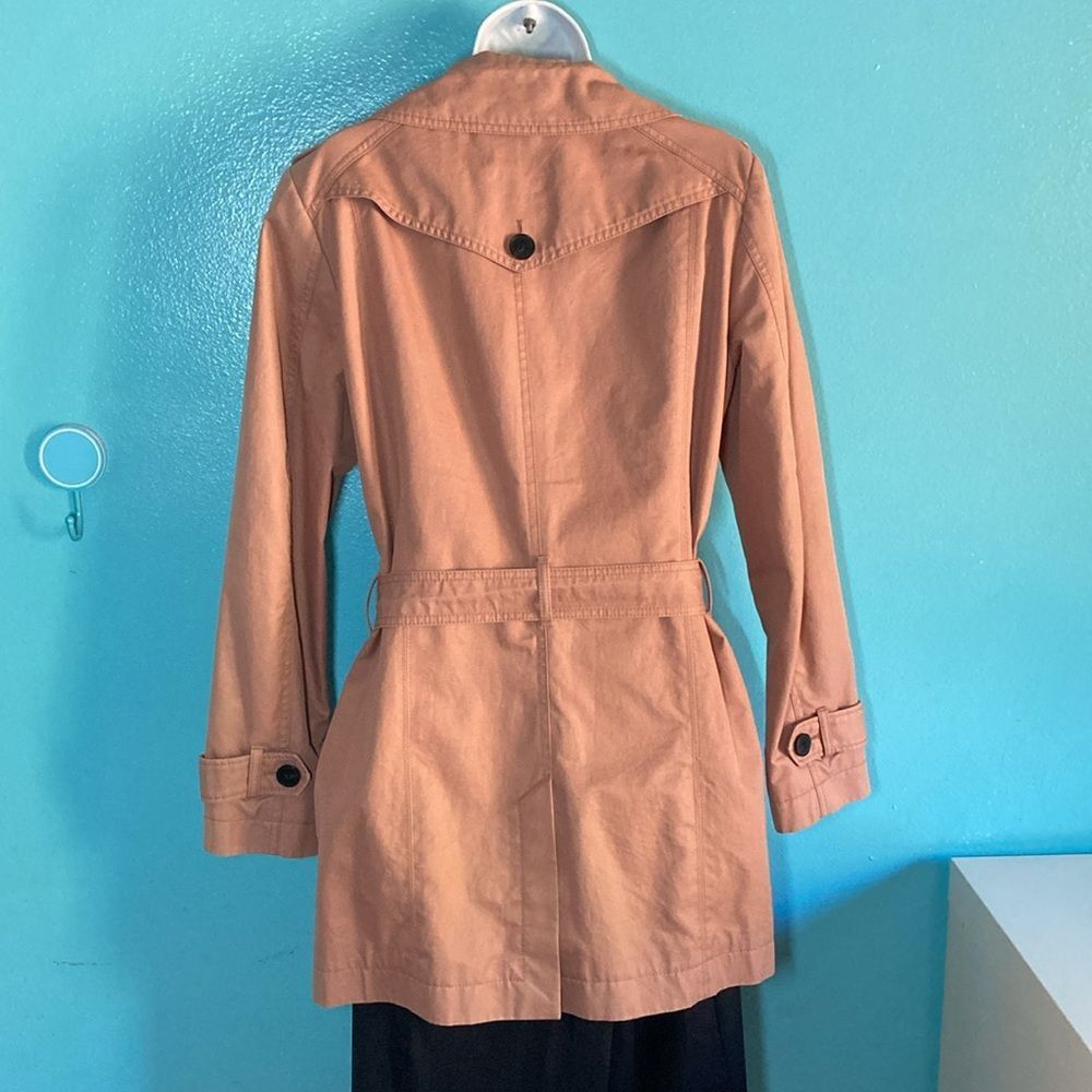 Les Copains Comptoir Des Cotonniers Womens Pale Mauve Trench Coat Size L Size L / US 10 / IT 46 - 6 Thumbnail