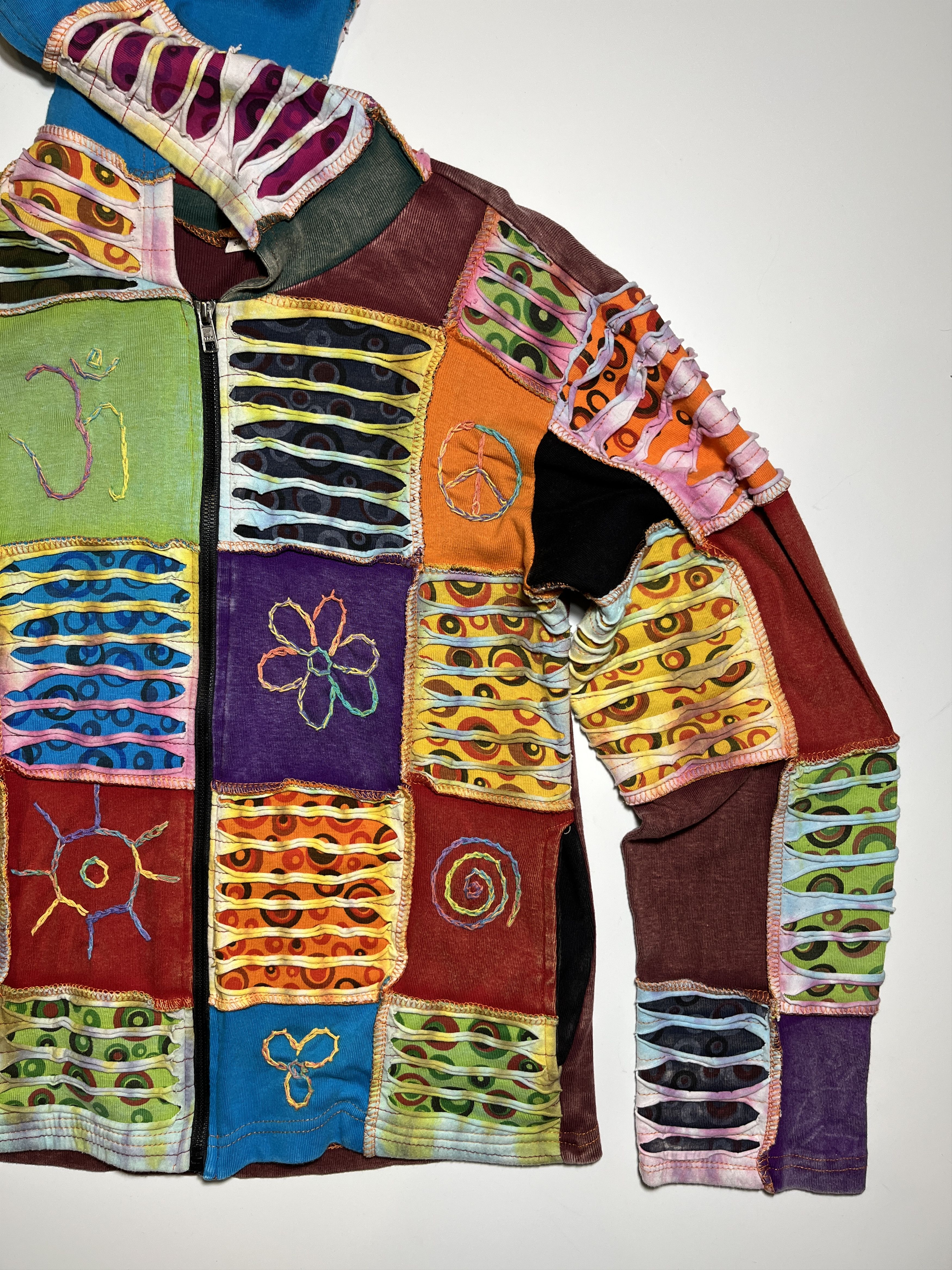 Vintage Vintage Women's Patchwork Nepal Hippie Zip Hoodie Size S / US 4 / IT 40 - 13 Thumbnail