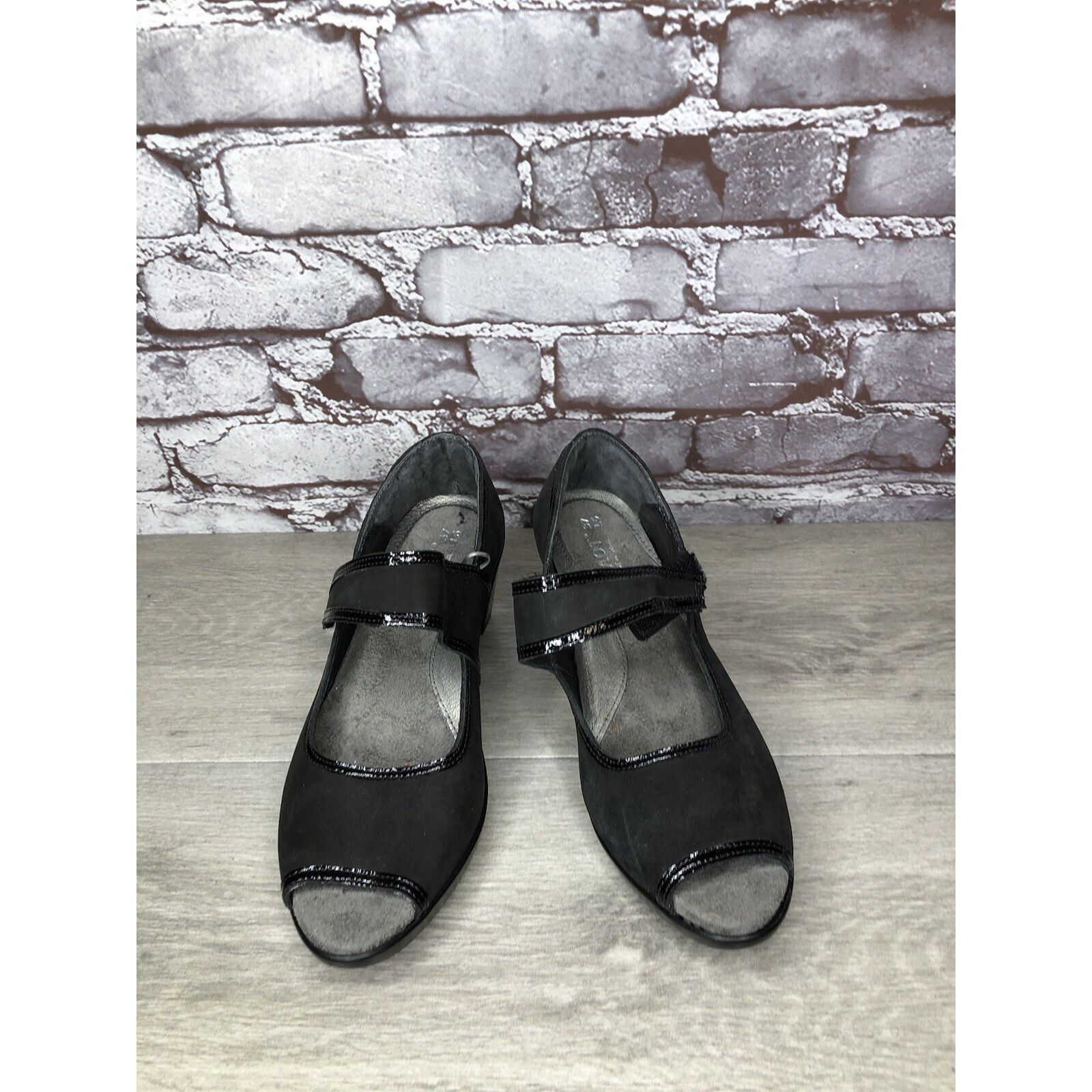 Other Naot Black Nubuck Leather MaryJane Heel Shoes Women Sz 37EU Size US 6.5 / IT 36.5 - 4 Thumbnail