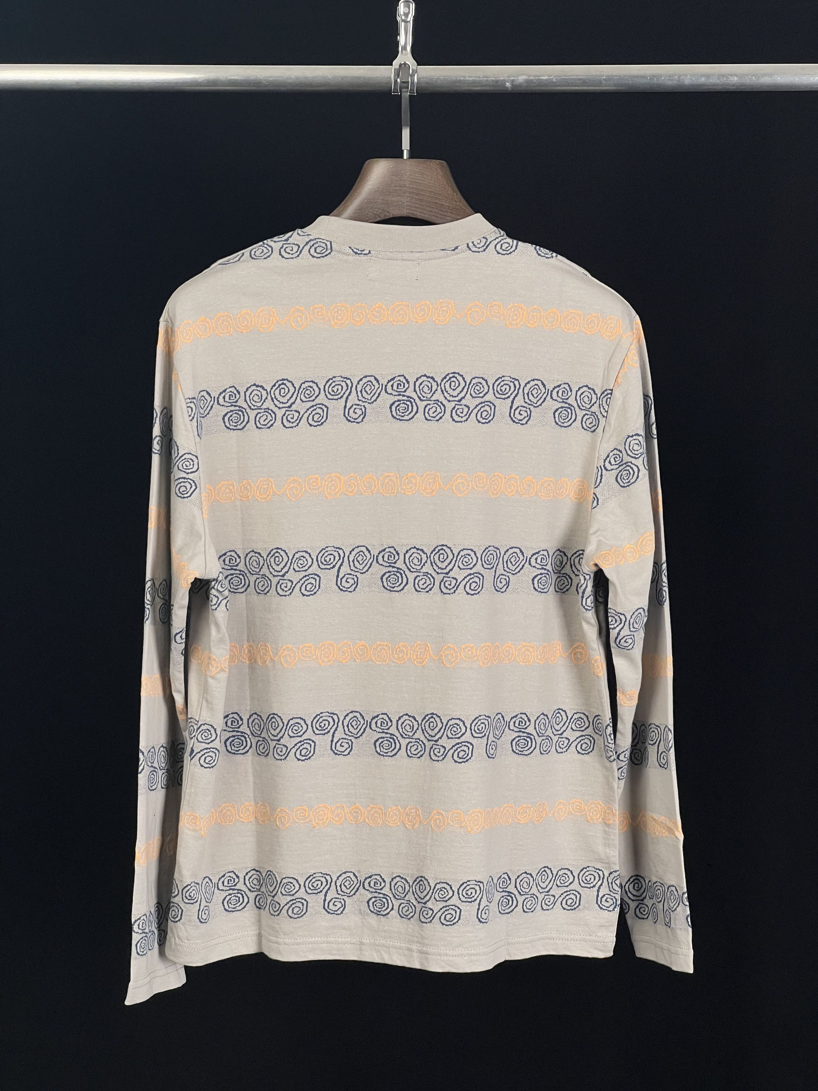 Stussy Brand New Swirl Stripe LS Crew Brown (FW21) S Size US S / EU 44-46 / 1 - 5 Thumbnail