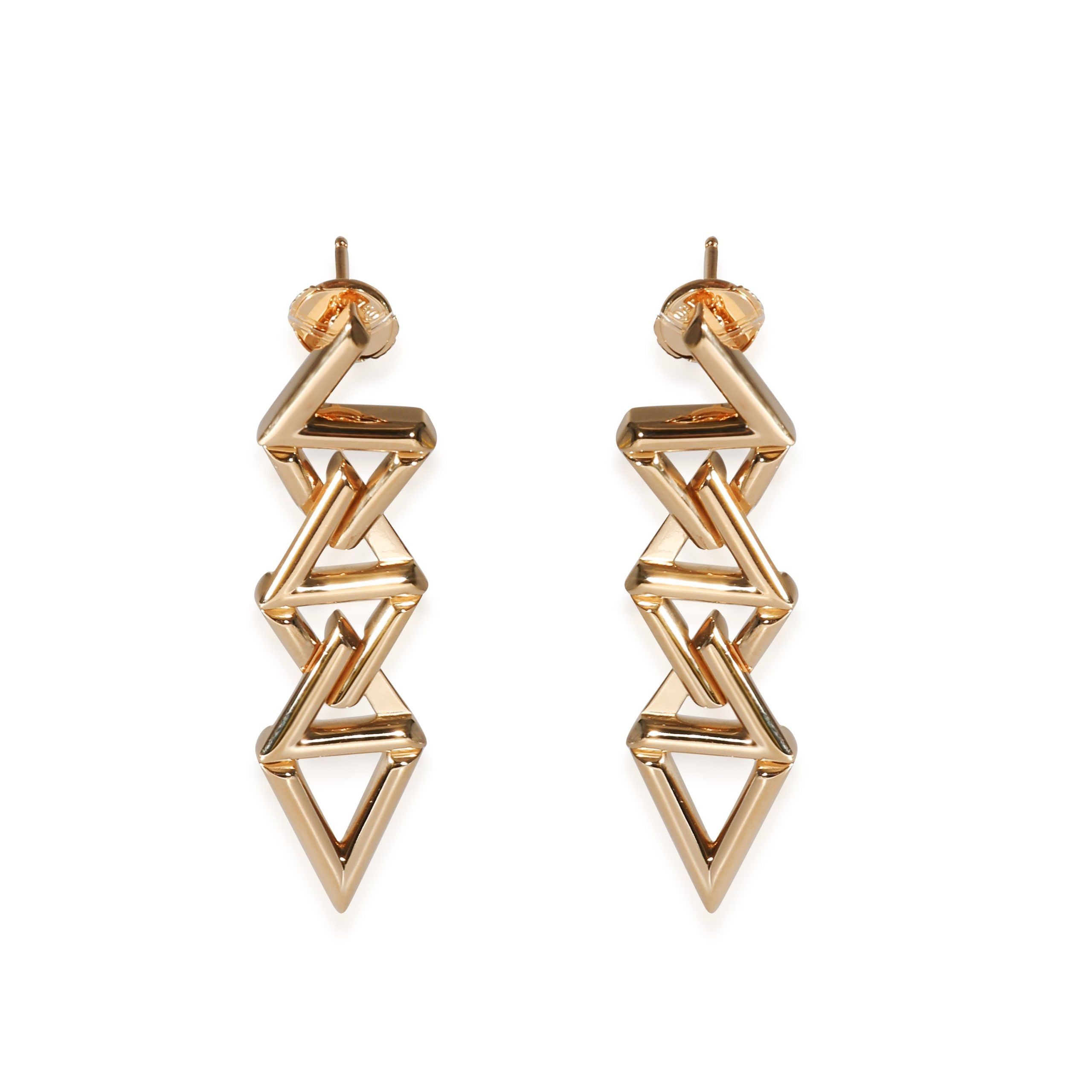 Louis Vuitton Louis Vuitton LV Volt Curb Chain Earrings in 18k Yellow Gold Size ONE SIZE - 1 Thumbnail