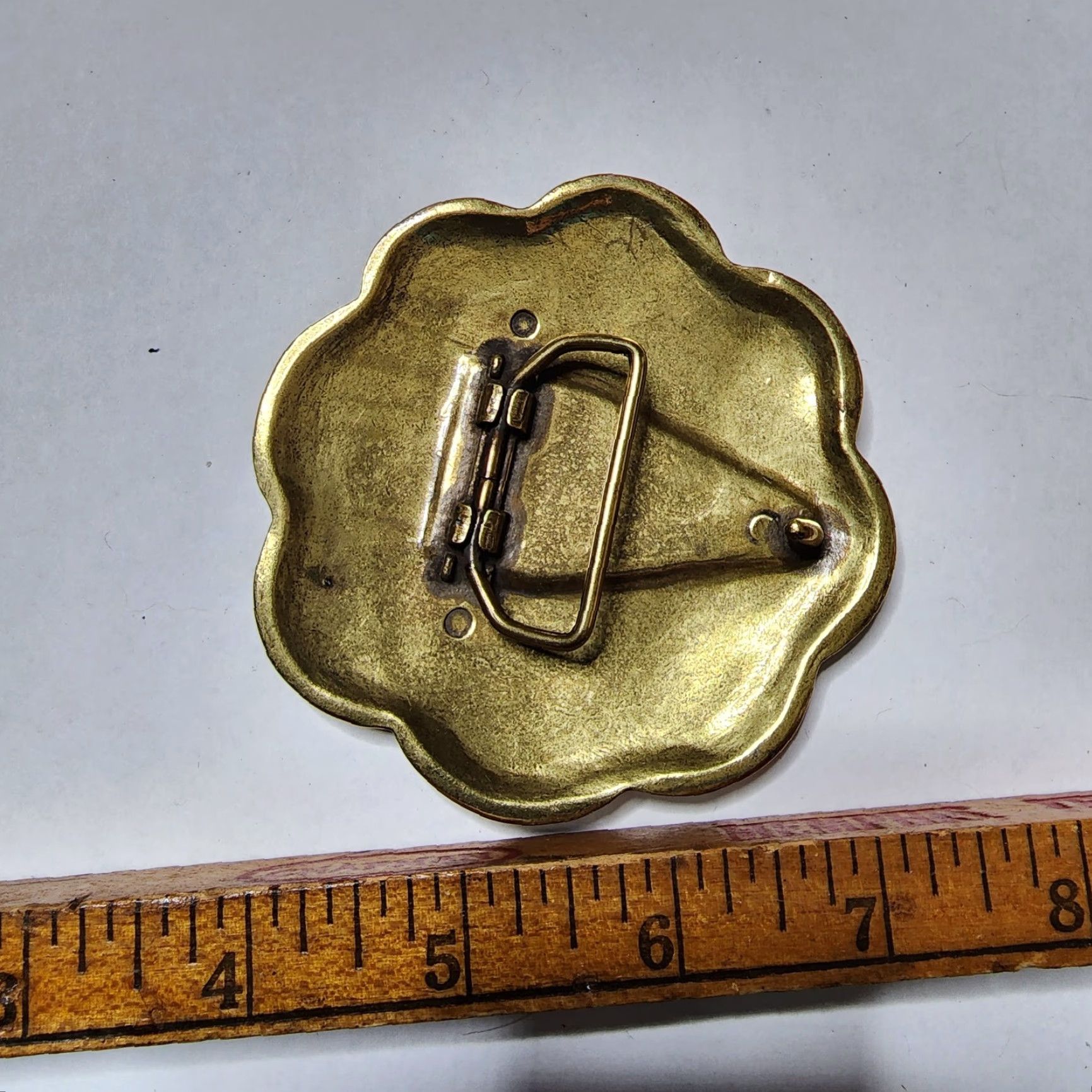 Vintage VINTAGE Bronze Tone Flower Floral Belt Buckle Size ONE SIZE - 2 Thumbnail