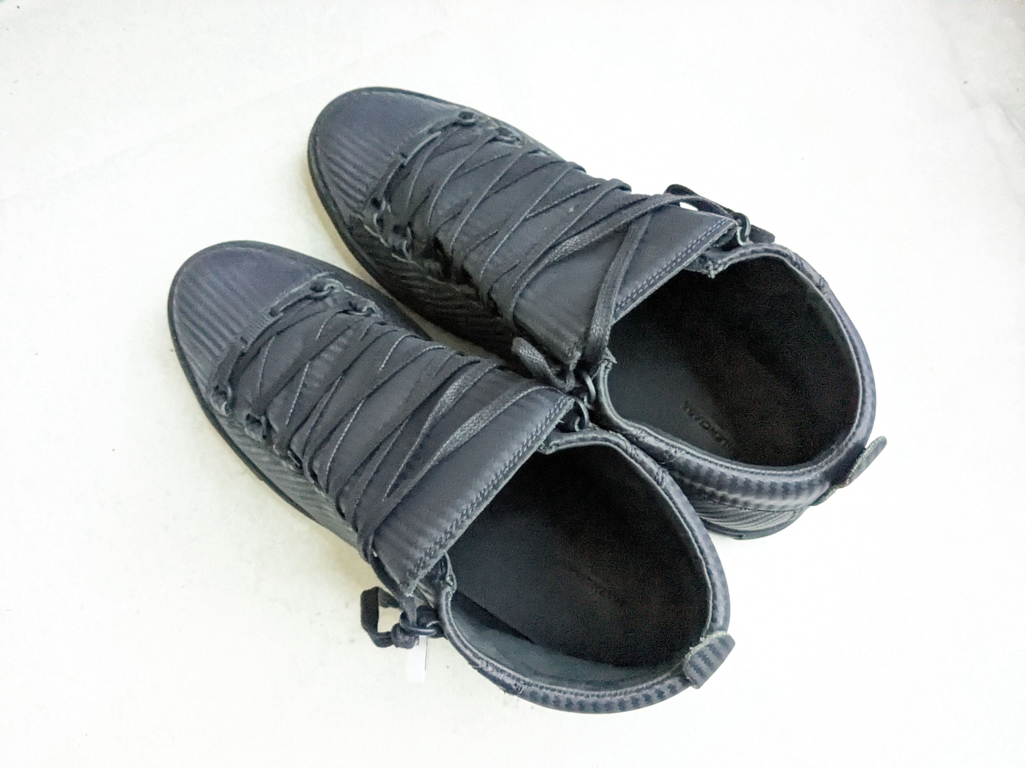 Balenciaga Balenciaga Arena Navy Blue 12 High Tops Leather Sneakers Size US 12 / EU 45 - 10 Thumbnail