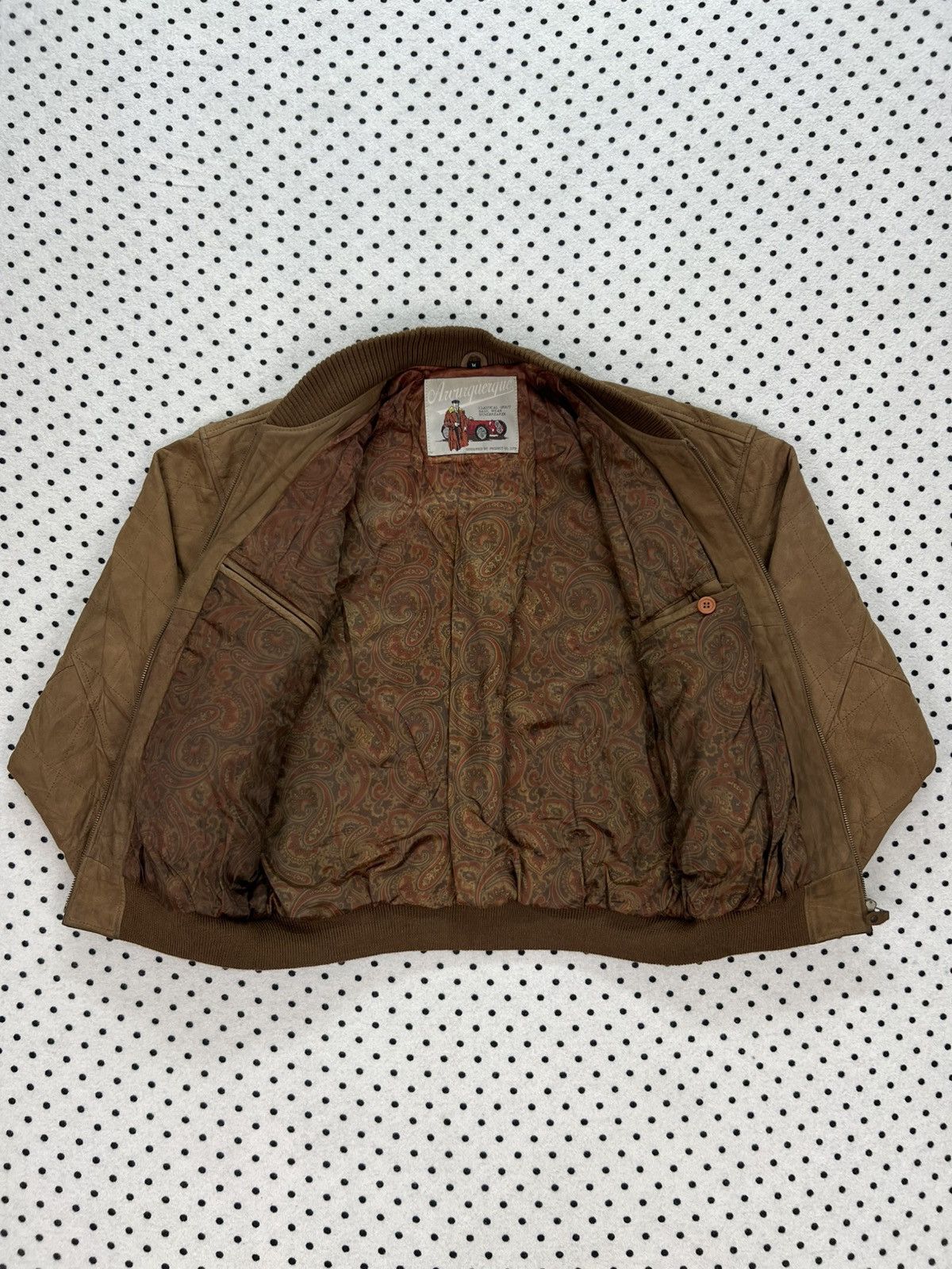 Genuine Leather Vintage Awurquerque Diamond Quilted Cowhide Bomber Jacket Size US S / EU 44-46 / 1 - 7 Thumbnail