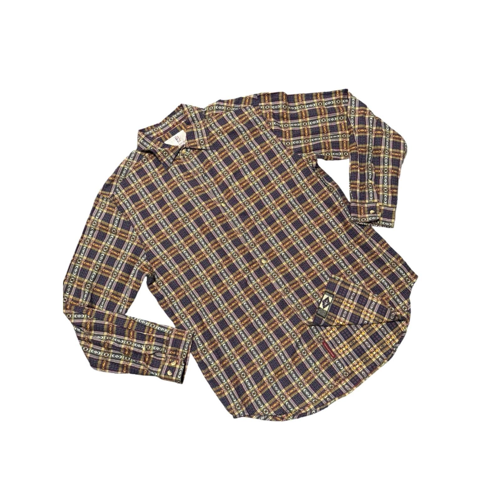 The Territory Ahead VINTAGE Territory Ahead Shirt Mens Southwestern Aztec Chambray Western Large Size US L / EU 52-54 / 3 - 3 Thumbnail