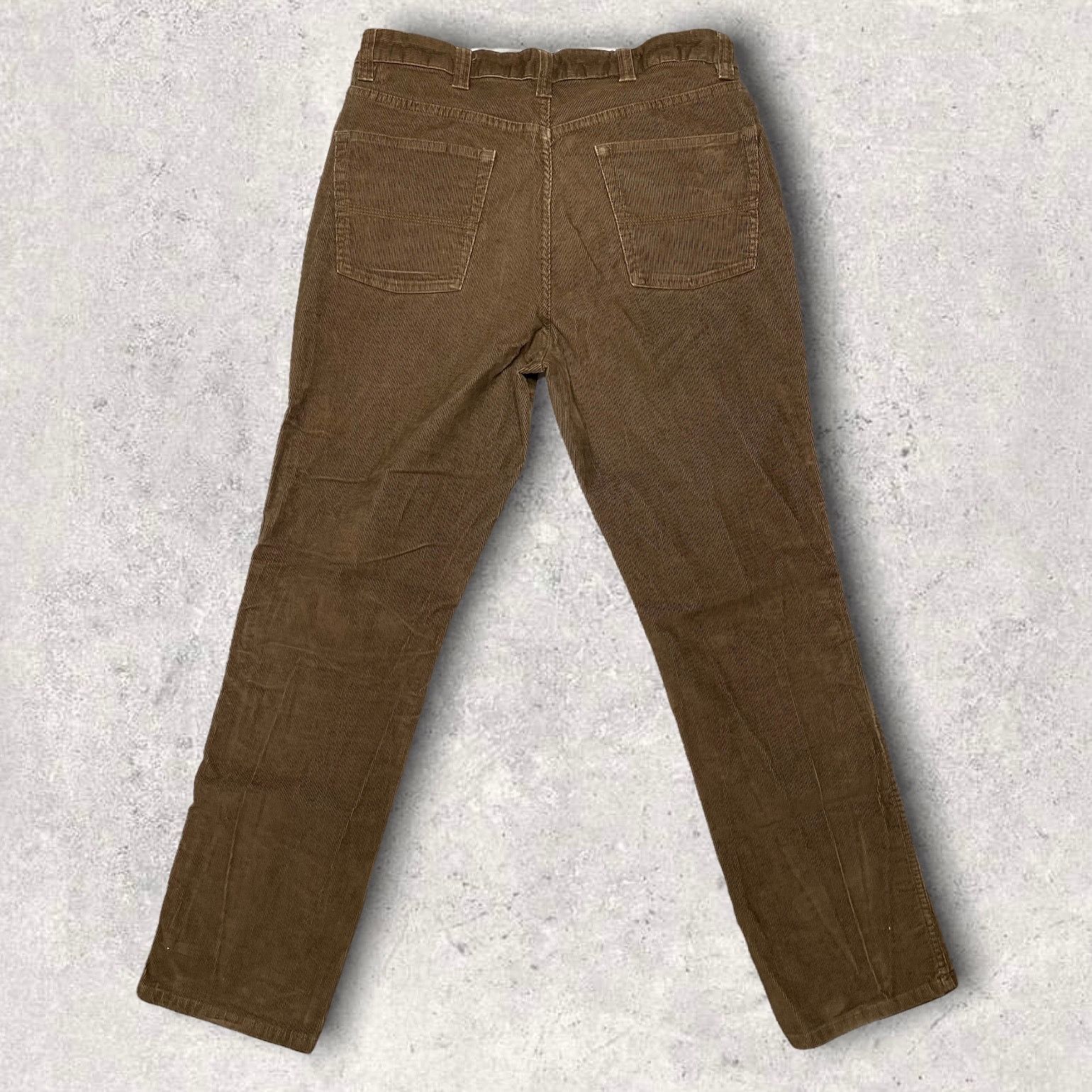 image of L L Bean x Vintage Crazy Vintage 90's Ll Bean Corduroy Pants Straight Brown, Men's (Size 36)