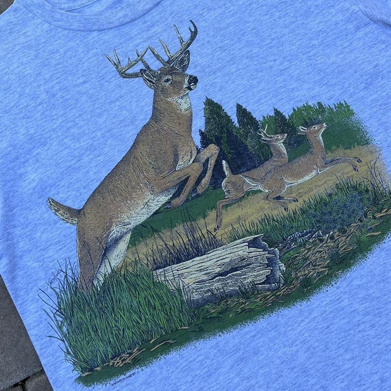 Vintage Vintage 90s Pennsylvania White Tail Deer Animal Tshirt Size US L / EU 52-54 / 3 - 3 Thumbnail