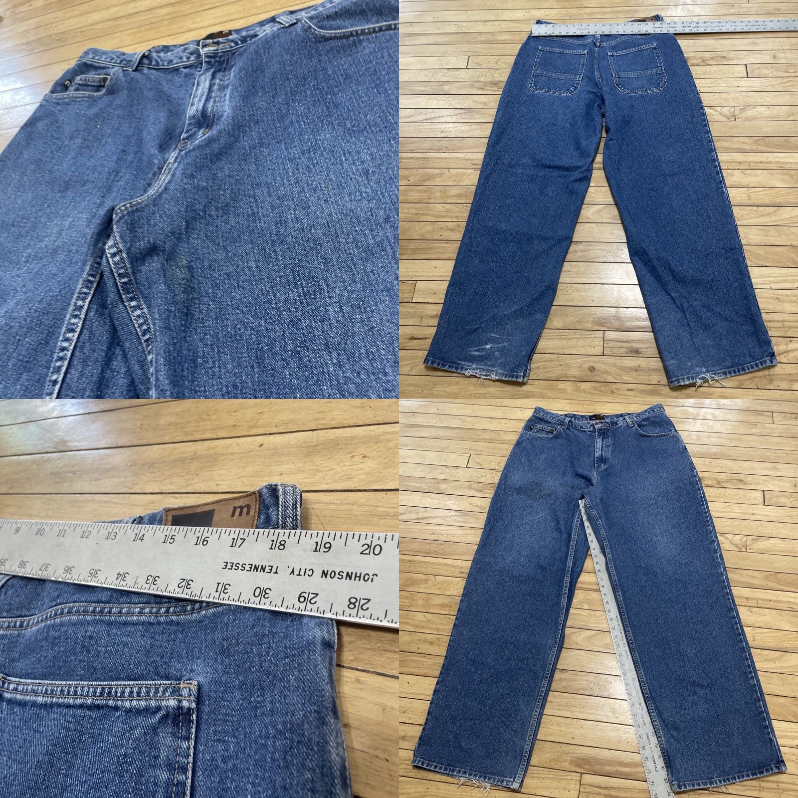 Mossimo Mossimo Gene Jeans Steam Boat Cut Men 38x34 Vtg 90s Baggy Skater Denim Wide Blue Shirt Mens Size US 38 / EU 54 - 8 Thumbnail