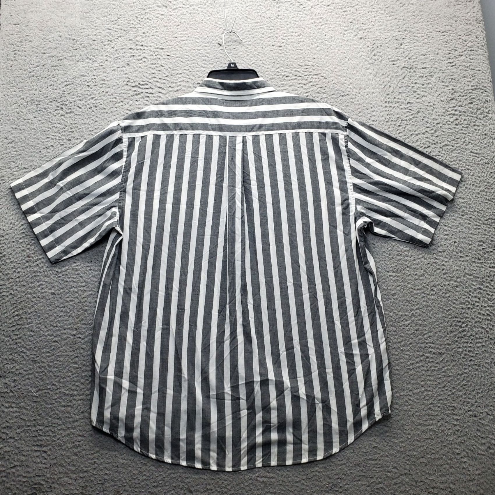 Vintage Britannia Shirt Mens XL Multi Striped Short Sleeve Chest Pocket Button Down Size US XL / EU 56 / 4 - 2 Thumbnail