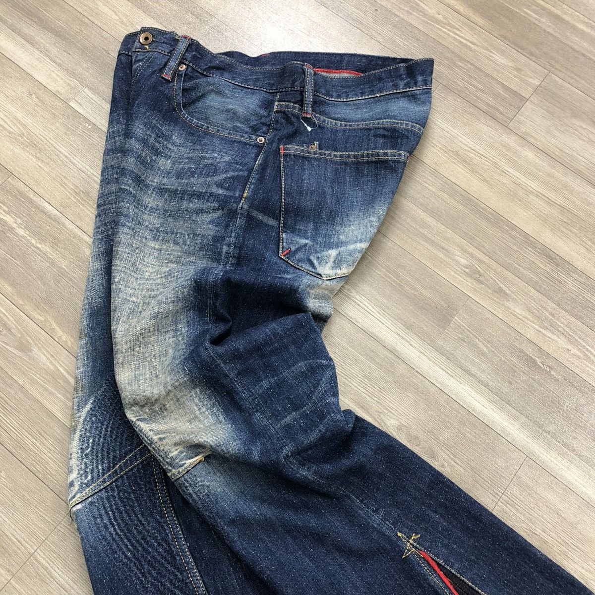 If Six Was Nine 2000s Japanese Brand Faded Y2K Lgb Goa Bootcut Flared Jeans Size US 32 / EU 48 - 24 Thumbnail