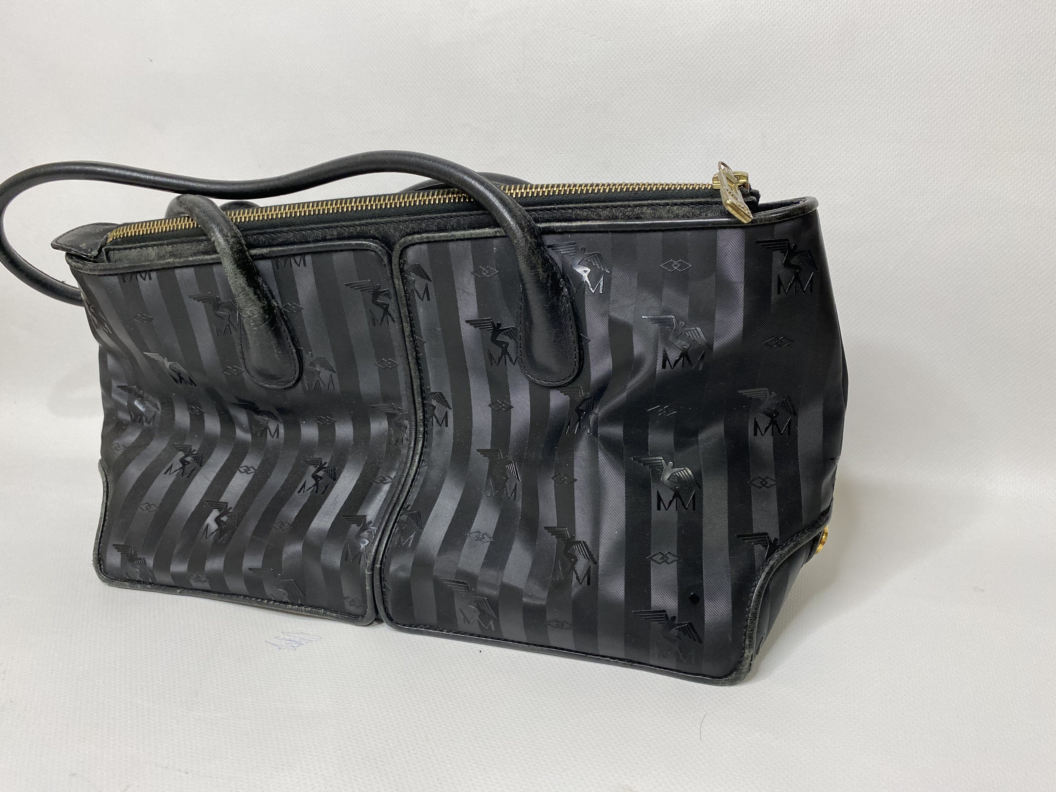 hot maison mollerus shoulder bag purse monogram vinyl logo