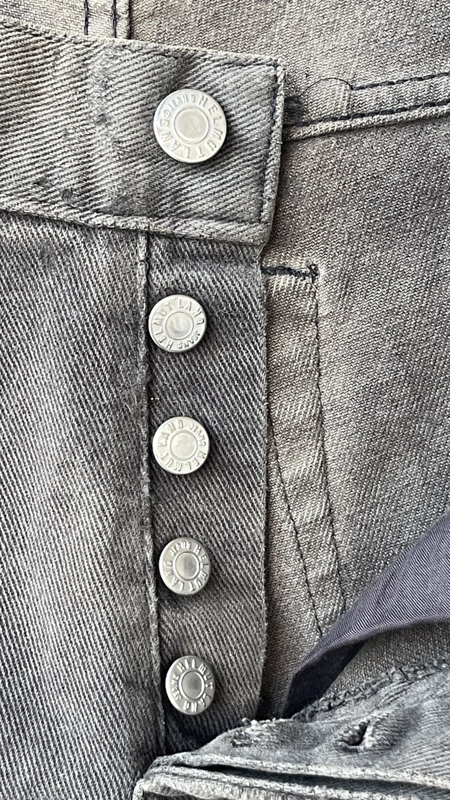 Helmut Lang Thrashed Archival 90s HELMUT LANG Faded Black Denim Jeans Size US 30 / EU 46 - 15 Thumbnail