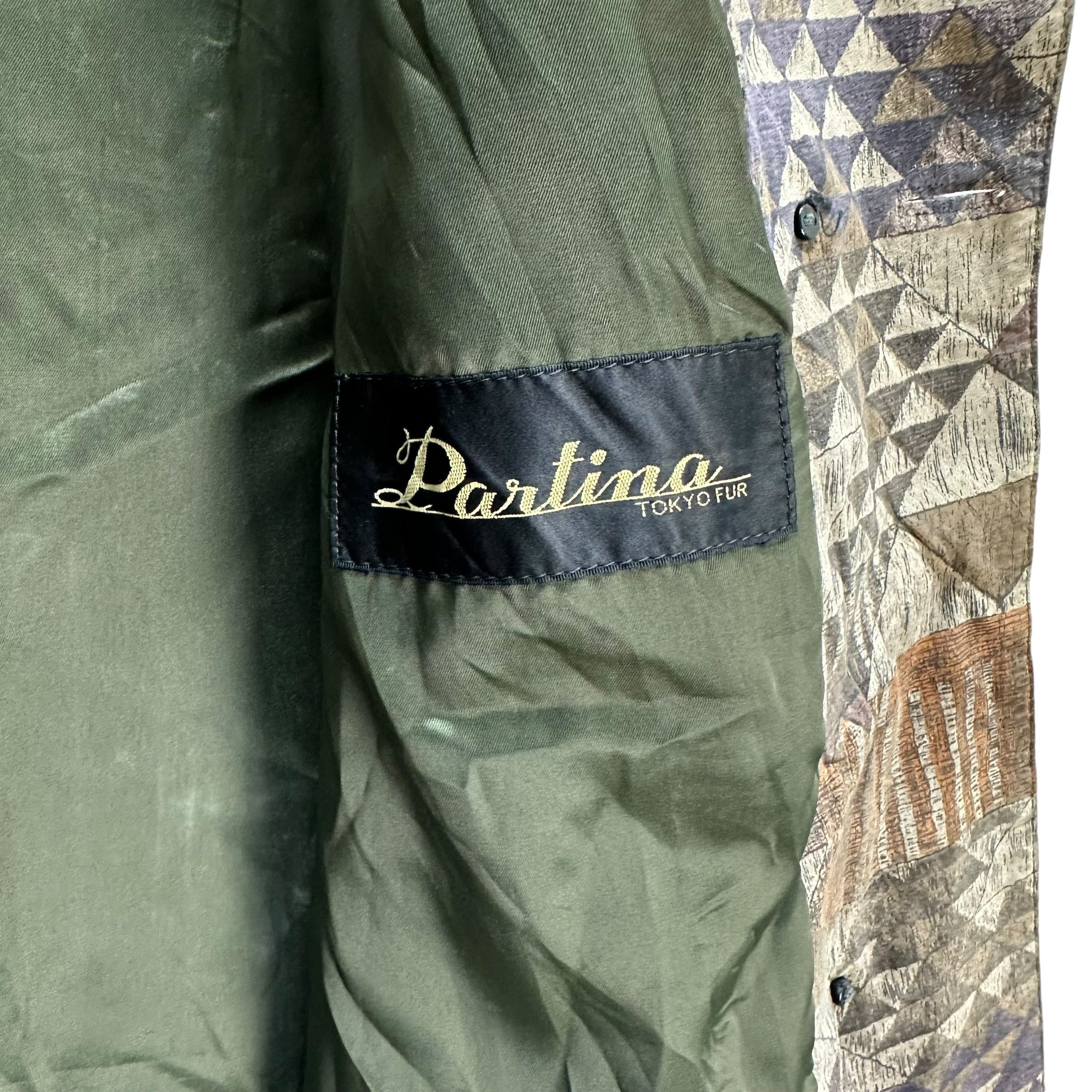 Japanese Brand Vintage PARTINA Tokyo Fur Artwork Design Overcoat #73-1441 Size M / US 6-8 / IT 42-44 - 8 Thumbnail