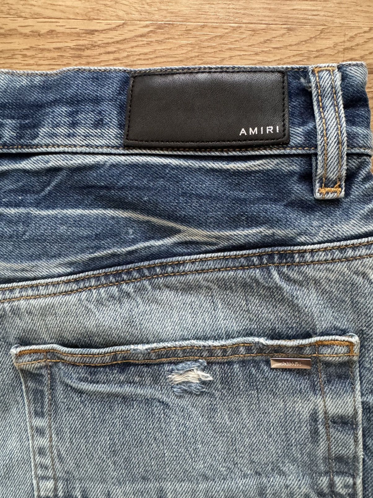 Amiri Amiri Hockey Logo Straight Jeans Size US 31 - 3 Thumbnail