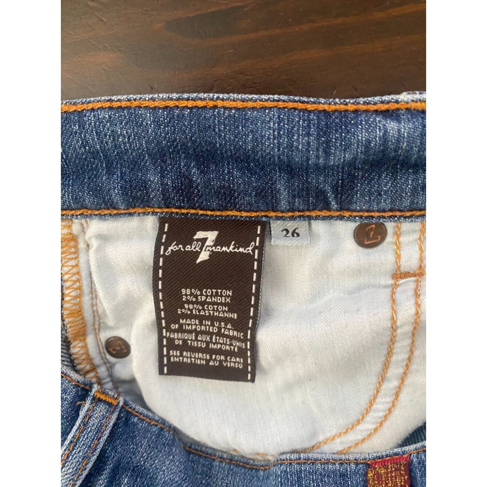 7 For All Mankind 7 For All Mankind Stretch Skinny Jeans Size 26 Size 26" / US 2 / IT 38 - 7 Thumbnail