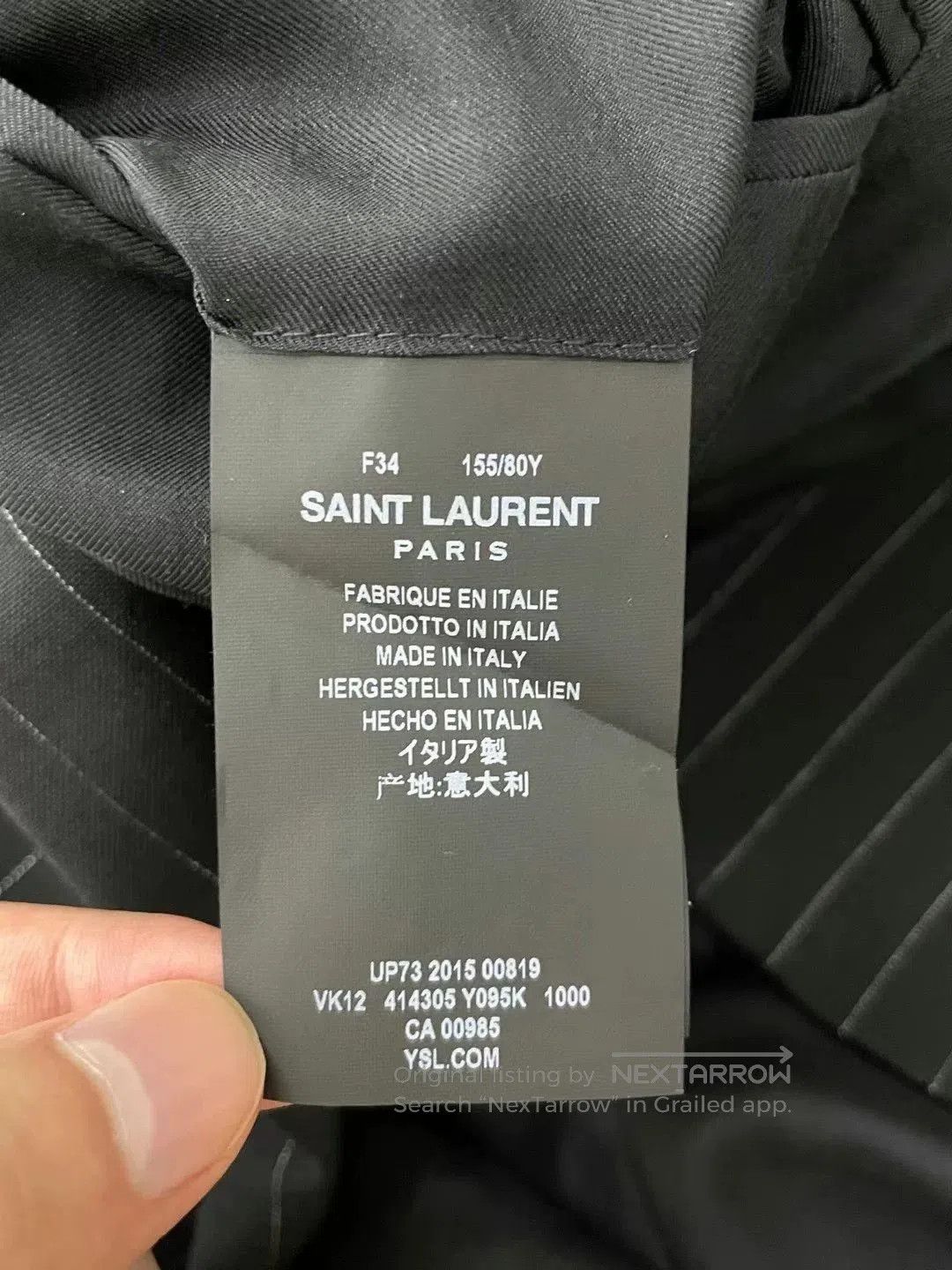 Saint Laurent Paris Saint Laurent Classic Pinstripe Blazer. Size XXS / US 00 / IT 34 - 4 Thumbnail