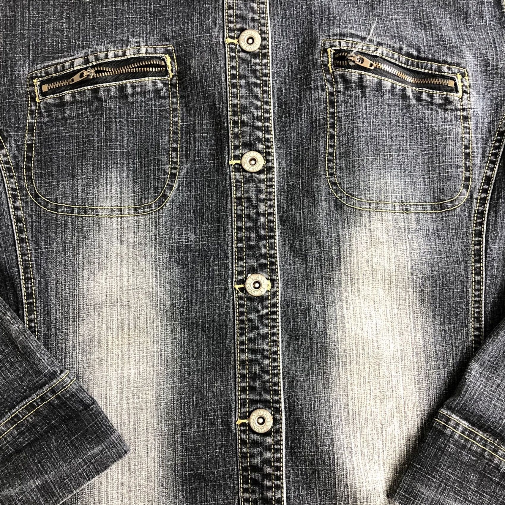 Vintage Ashley Stewart Denim Blue Jean Jacket Size 20w Women’s Plus Jacket, Denim, Casual, Mid-Length, Button Closure, Blue, Women, Plus, 20w Size 42" / US 20 - 3 Thumbnail