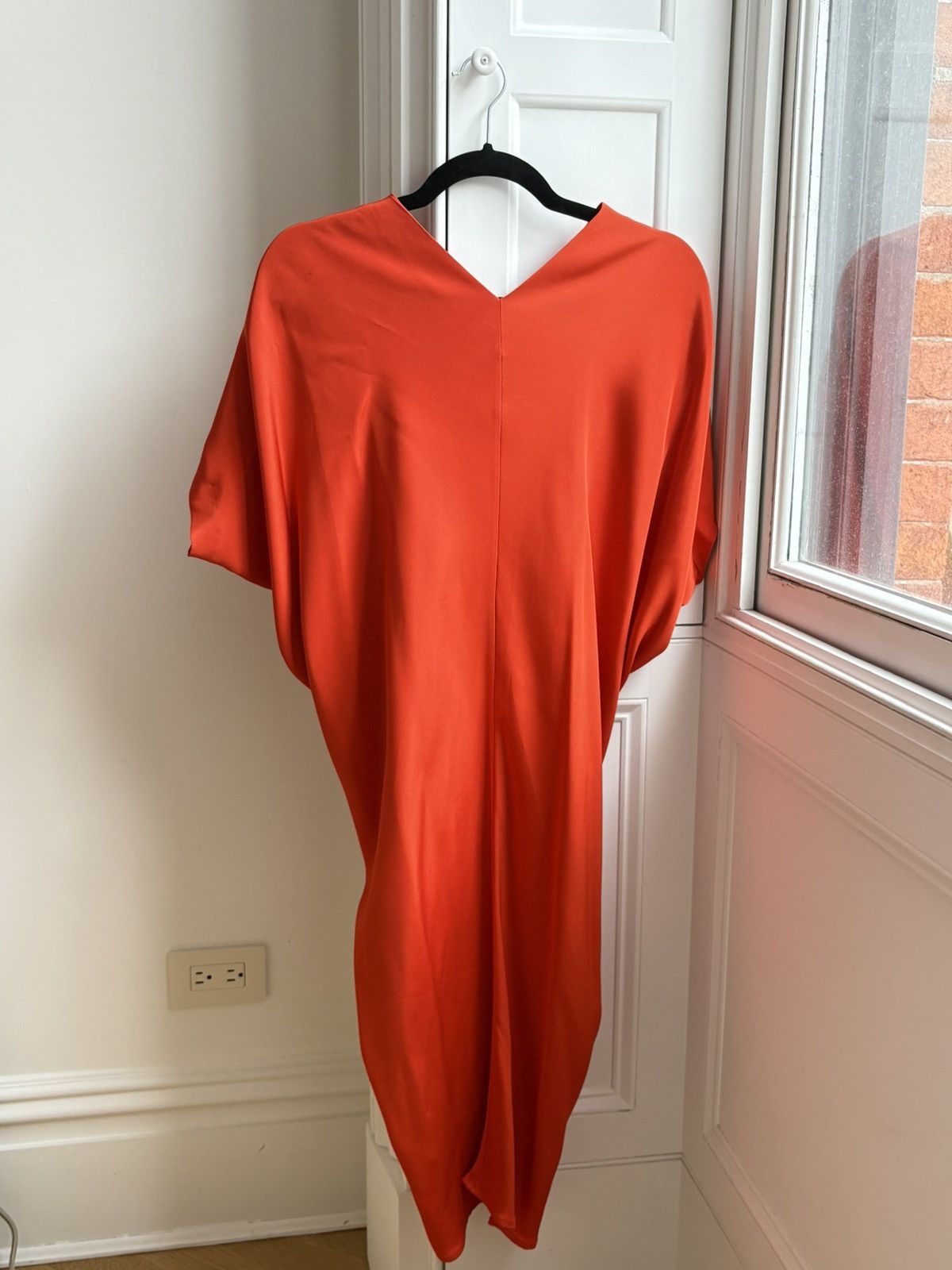 Zero + Maria Cornejo Zero + Maria Cornejo Silk Midi Dress OrangeKimono Sleeve 6 Size M / US 6-8 / IT 42-44 - 7 Thumbnail