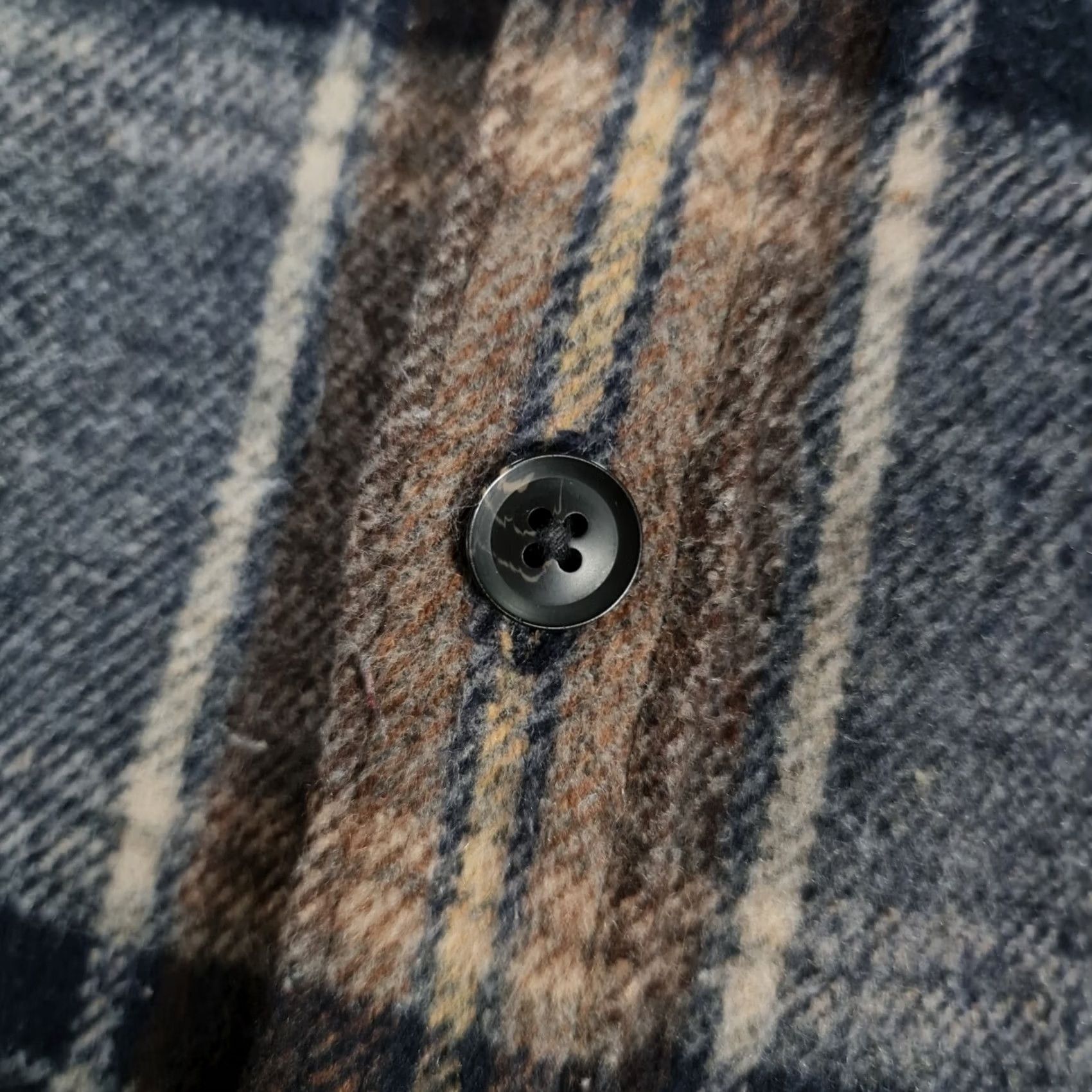Allsaints AllSaints Mens Shirt Grey Brown Flannel Plaid Tartan Lansford M Medium Button-Up Pocketed Regular Fit Size US M / EU 48-50 / 2 - 4 Thumbnail