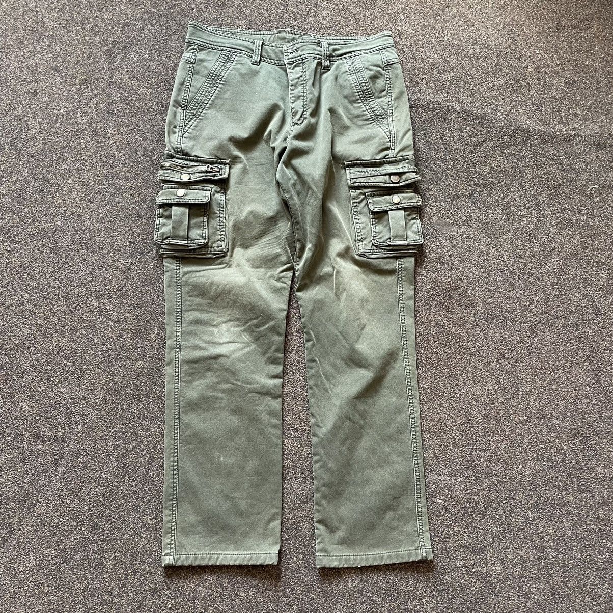 Vintage Vintage 90s Y2K Baggy Cargo Pants Khaki Streetwear Washed 31 Size 31" - 1 Thumbnail