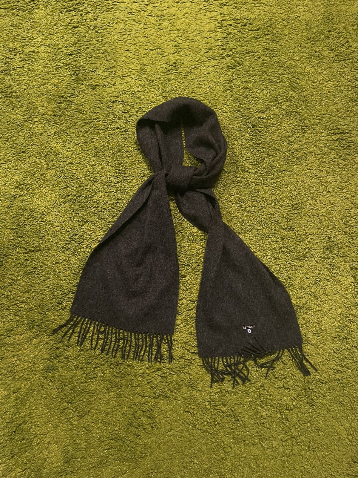 Barbour × Designer Barbour 100% wool grey scarf Size ONE SIZE - 2 Thumbnail