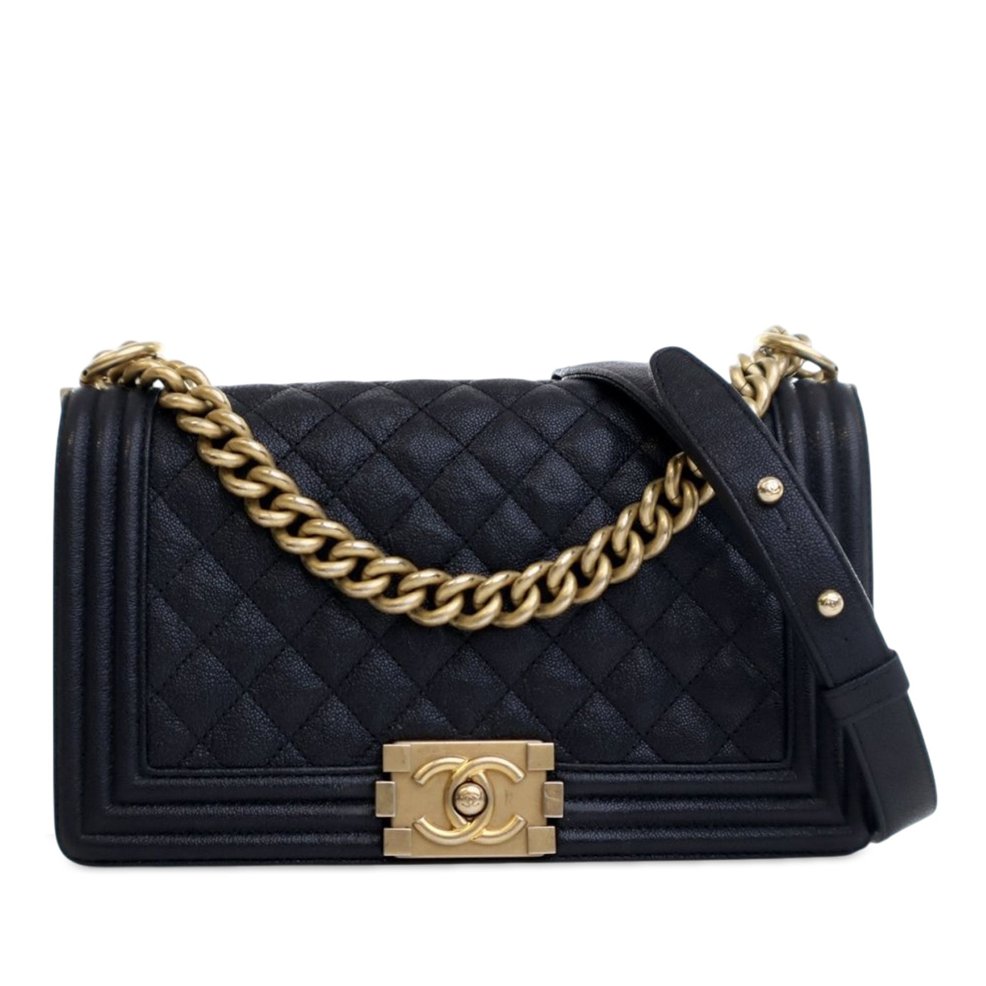 Chanel Chanel Old Medium Quilted Caviar Boy Flap Size ONE SIZE - 1 Thumbnail