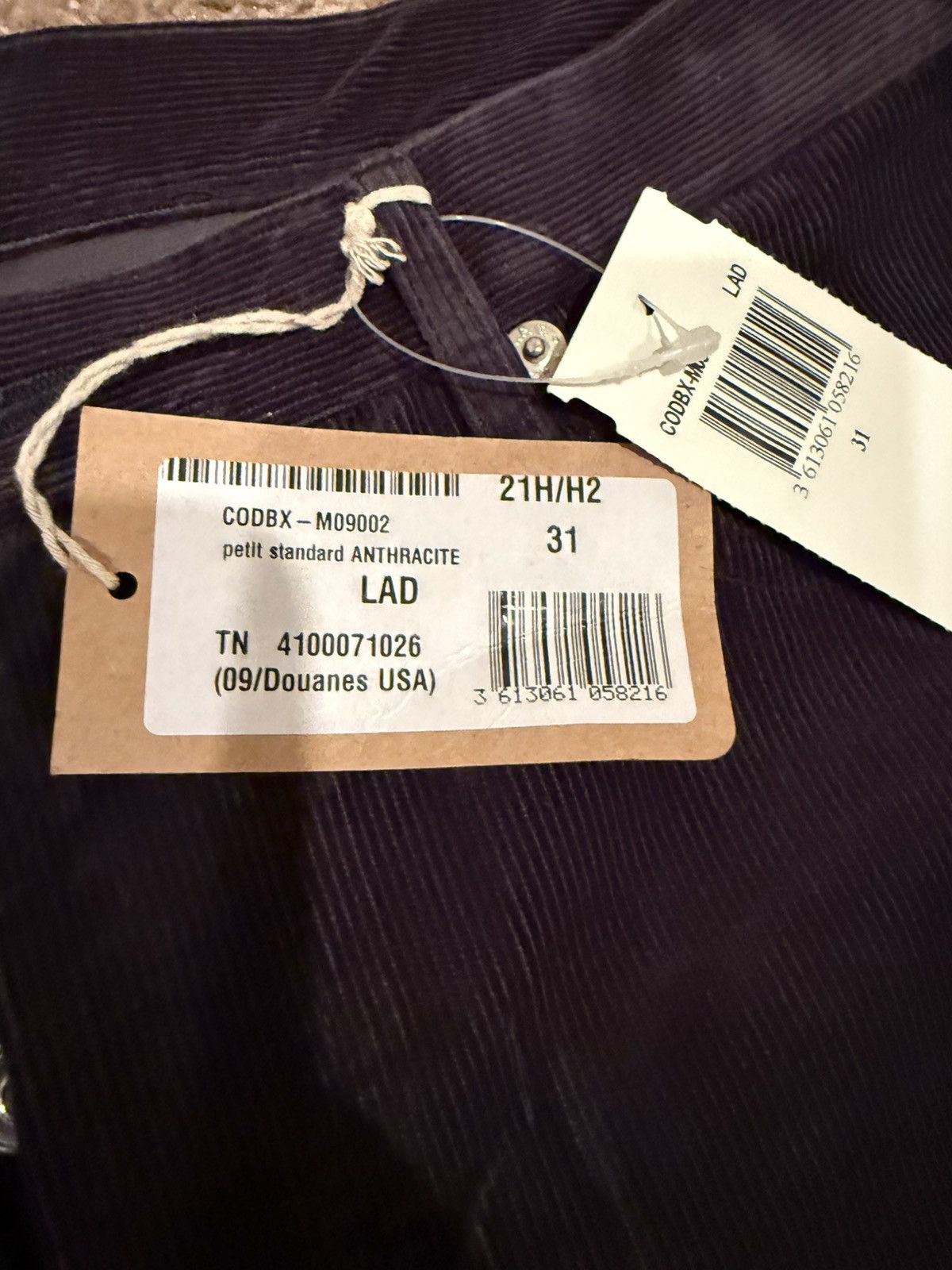 A.P.C. Dark Blue/Black Corduroy APC Pants Size US 31 - 3 Thumbnail