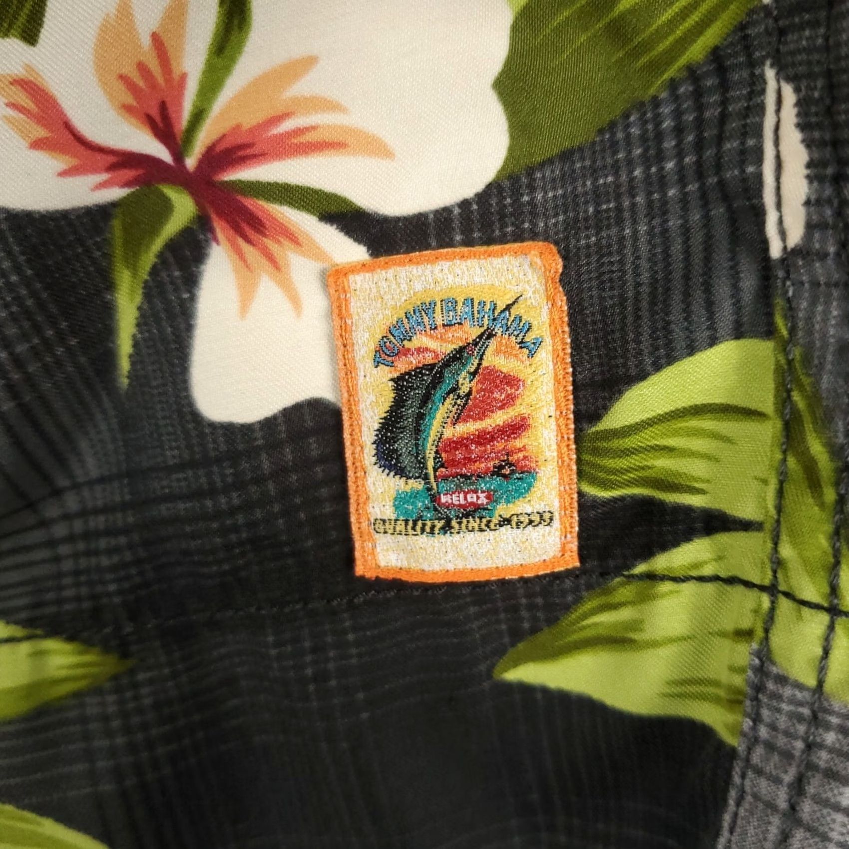 Tommy Bahama Tommy Bahama Shorts Mens M Black Relax Tropical Lace Tie Beach Swim Trunks Size Size US 31 - 4 Thumbnail