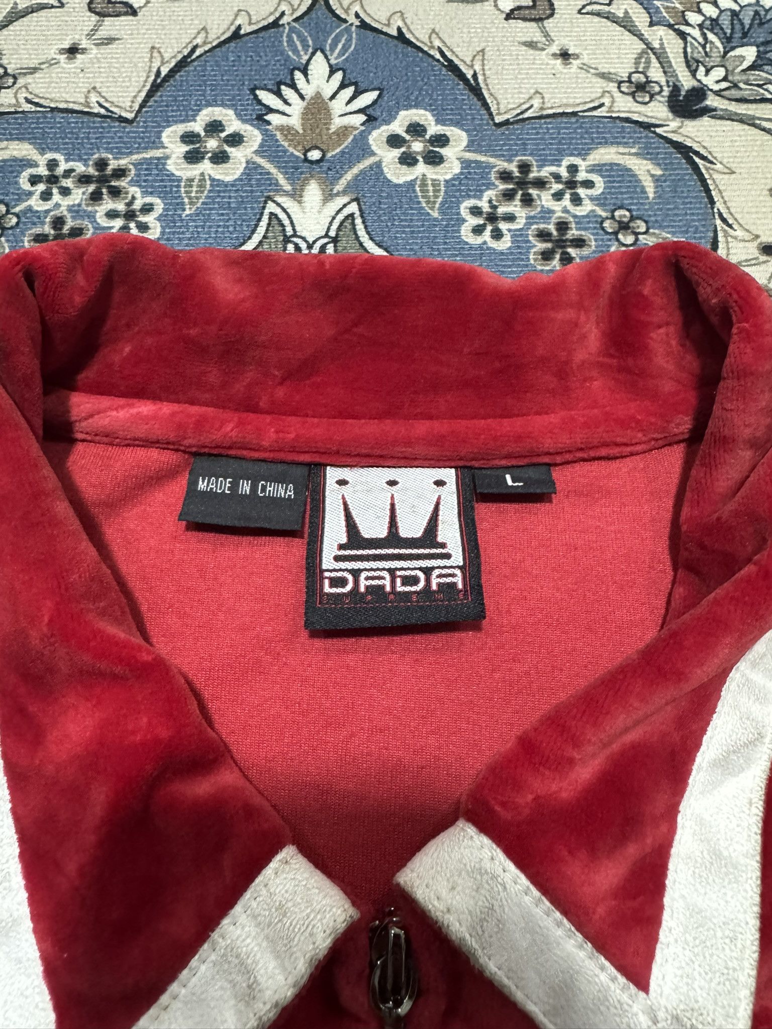 Damani Dada × JNCO × Vintage Vintage Dada Supreme Velvet Top Track Jacket Size US L / EU 52-54 / 3 - 5 Thumbnail