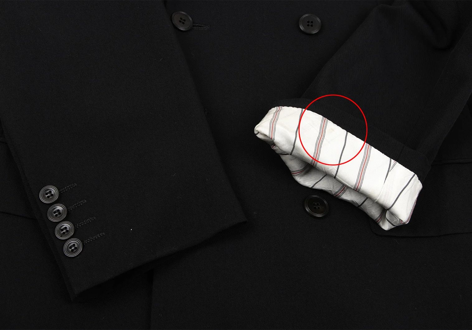 Jean Paul Gaultier Wool Rayon Double-Breasted Jacket in Black, Size 48M Size US M / EU 48-50 / 2 - 6 Thumbnail