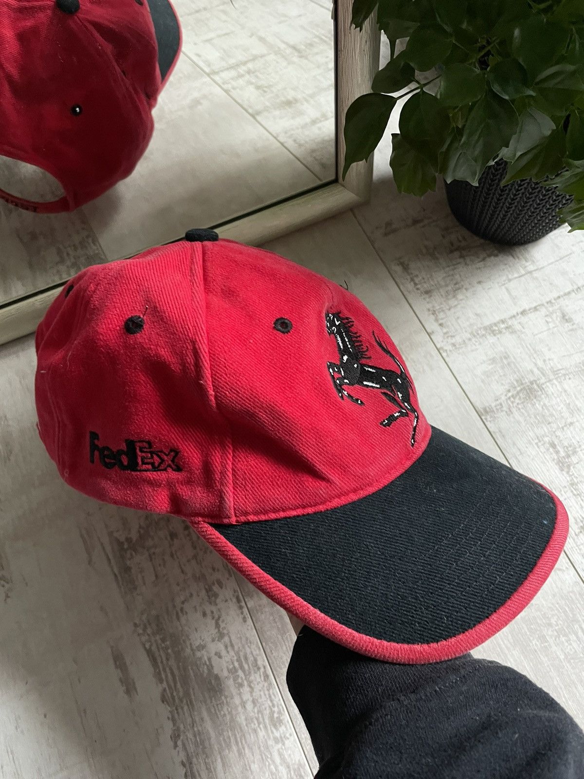 Ferrari × Vintage Ferrari Vintage FedEx 90’s Racing Hat Cap Size ONE SIZE - 3 Thumbnail