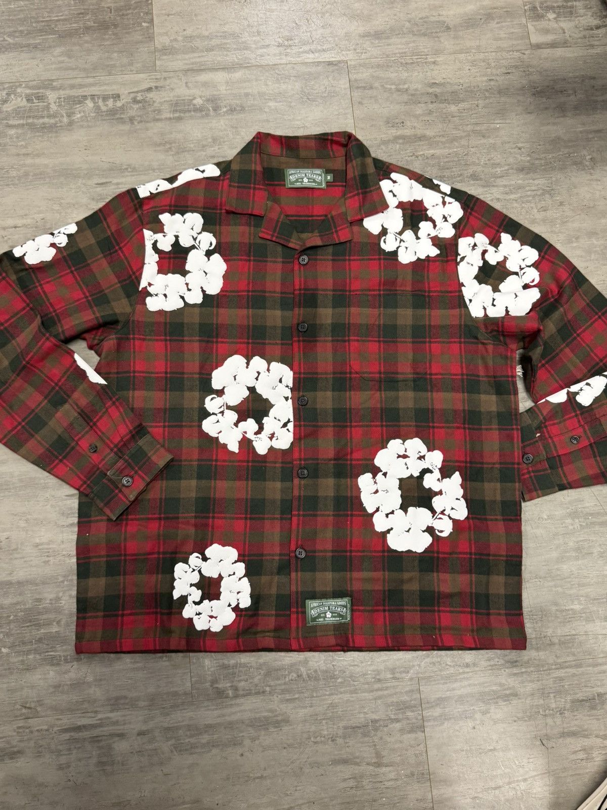 Denim Tears Flannel Pajama Shirt size XL