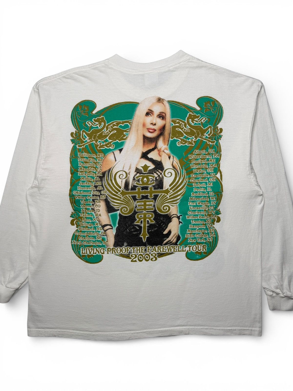 Band Tees Vintage 2003 Cher Living Proof Farewell Tour Tee Size US XL / EU 56 / 4 - 5 Thumbnail