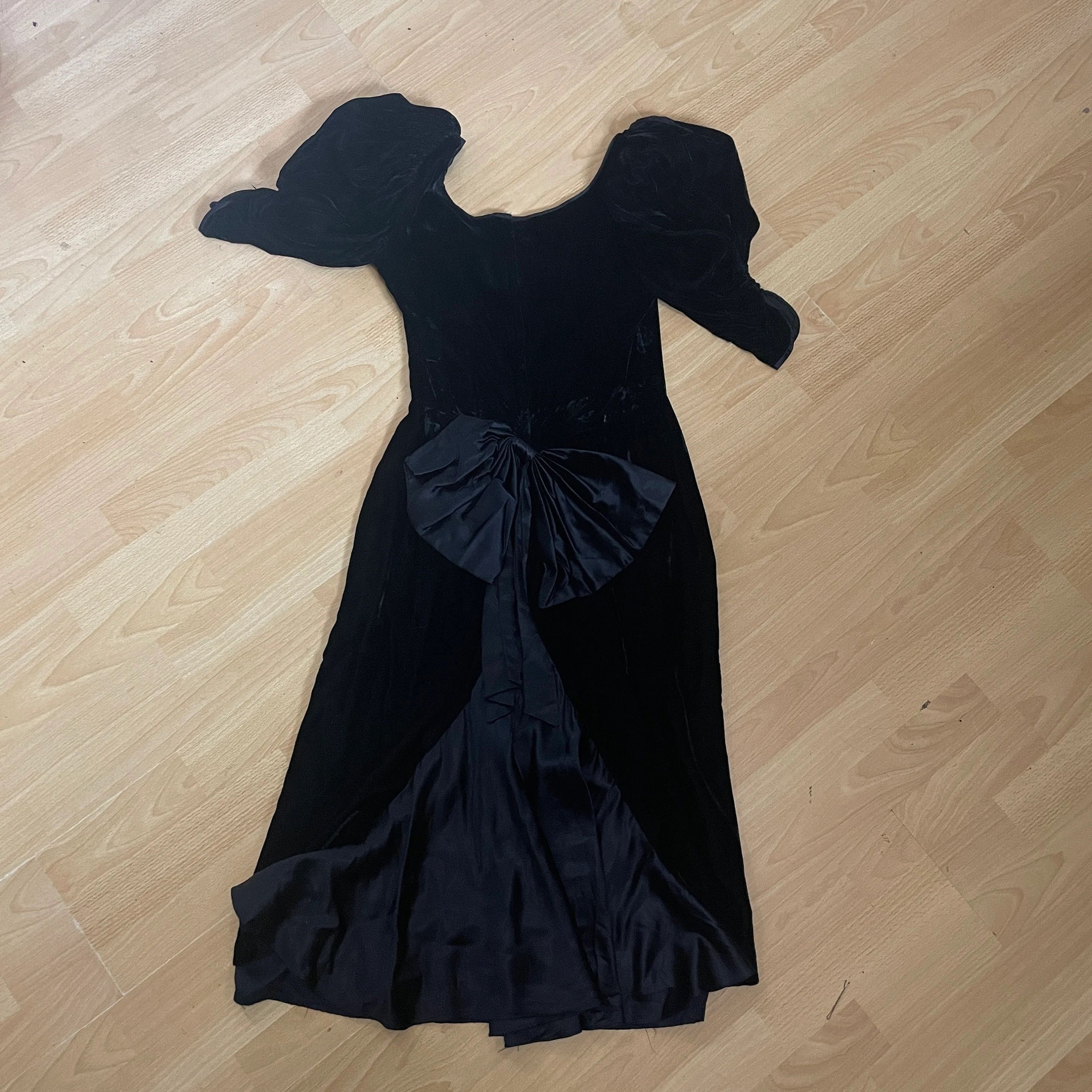 Jessica McClintock Gunne Sax Jessica McClintock Crushed Velvet Dress Prom Gown Size L / US 10 / IT 46 - 7 Thumbnail