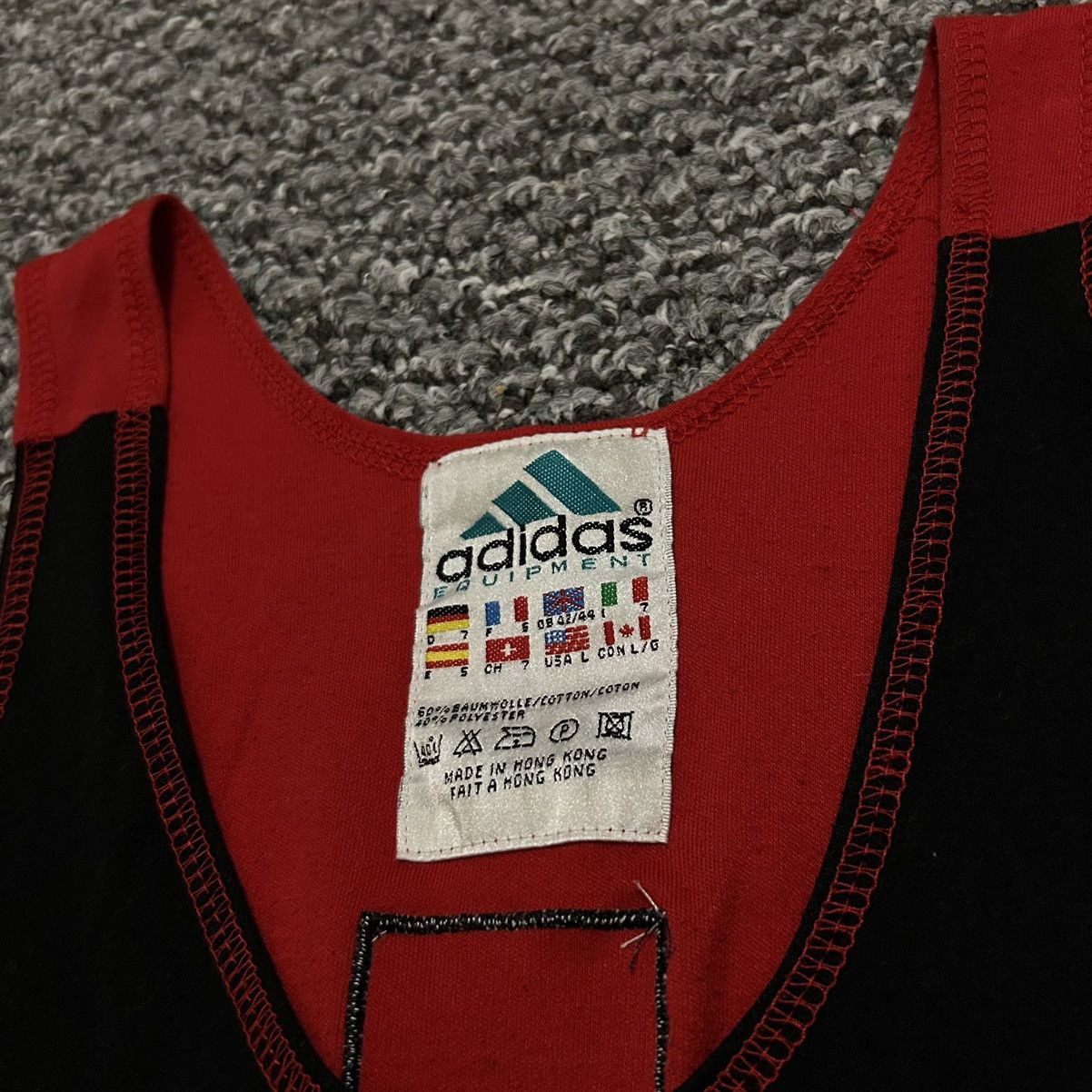 Adidas × Vintage Vintage 90’s Adidas Equipment Embroidered Stripe Tank Top Size US L / EU 52-54 / 3 - 3 Thumbnail