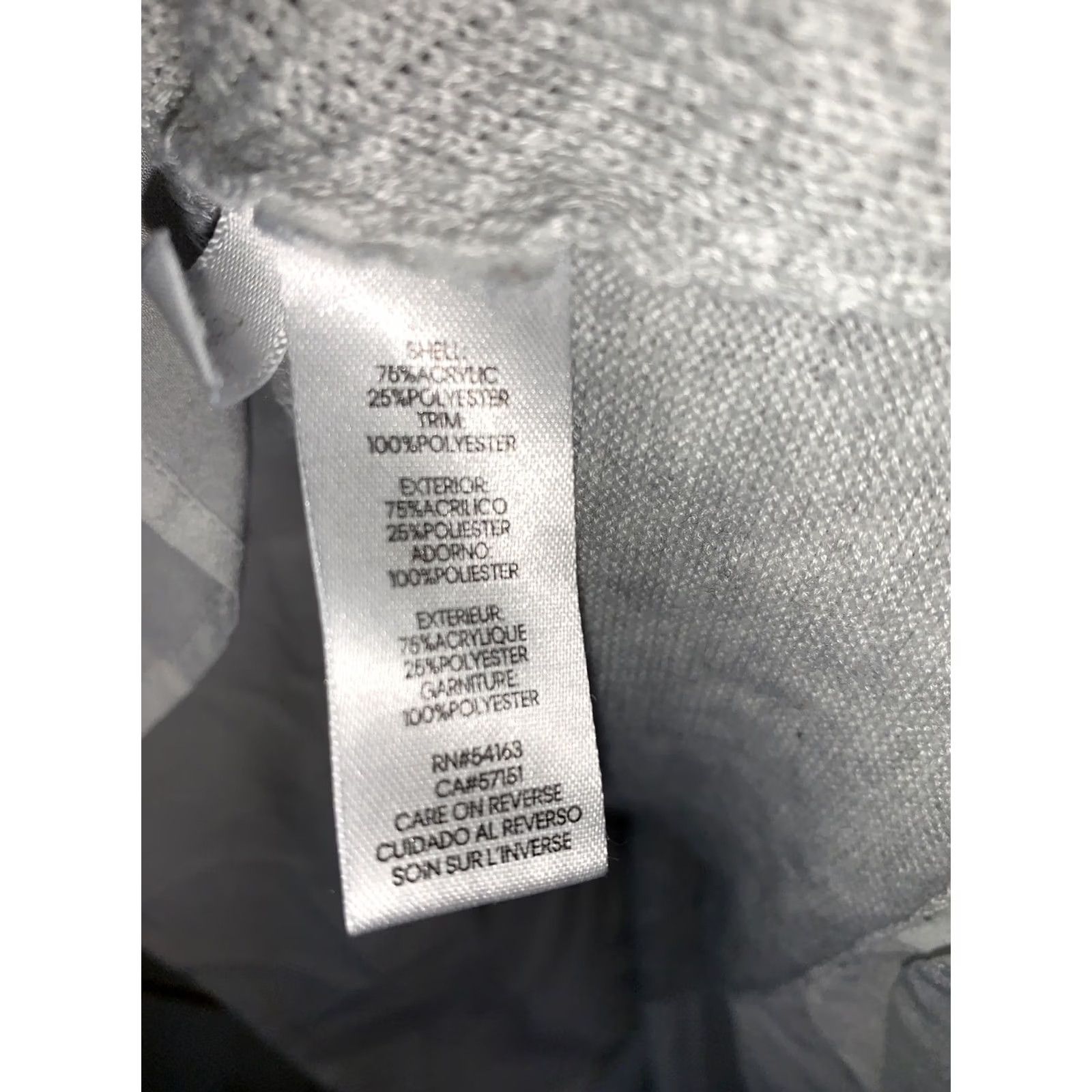 Calvin Klein Calvin Klein Women’s M Gray Lightweight Sweater Top W/Chiffon Trim-4222 Sweater Pullover Casual Knit Shirt Womens Size M / US 6-8 / IT 42-44 - 8 Thumbnail