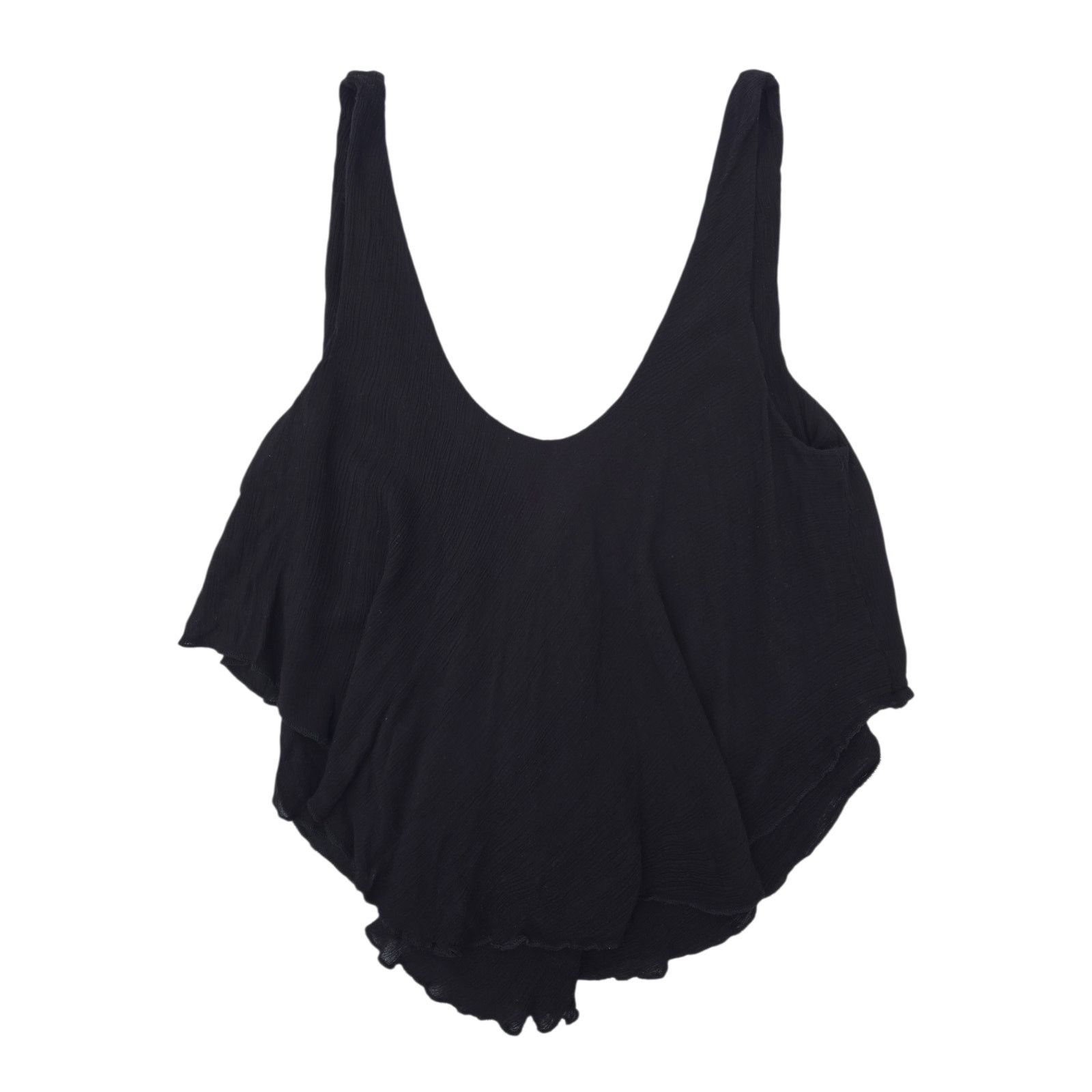 Free People Intimately by Free People | Black Ruffle Gauze Top Tank | XS Size XS / US 0-2 / IT 36-38 - 1 Thumbnail