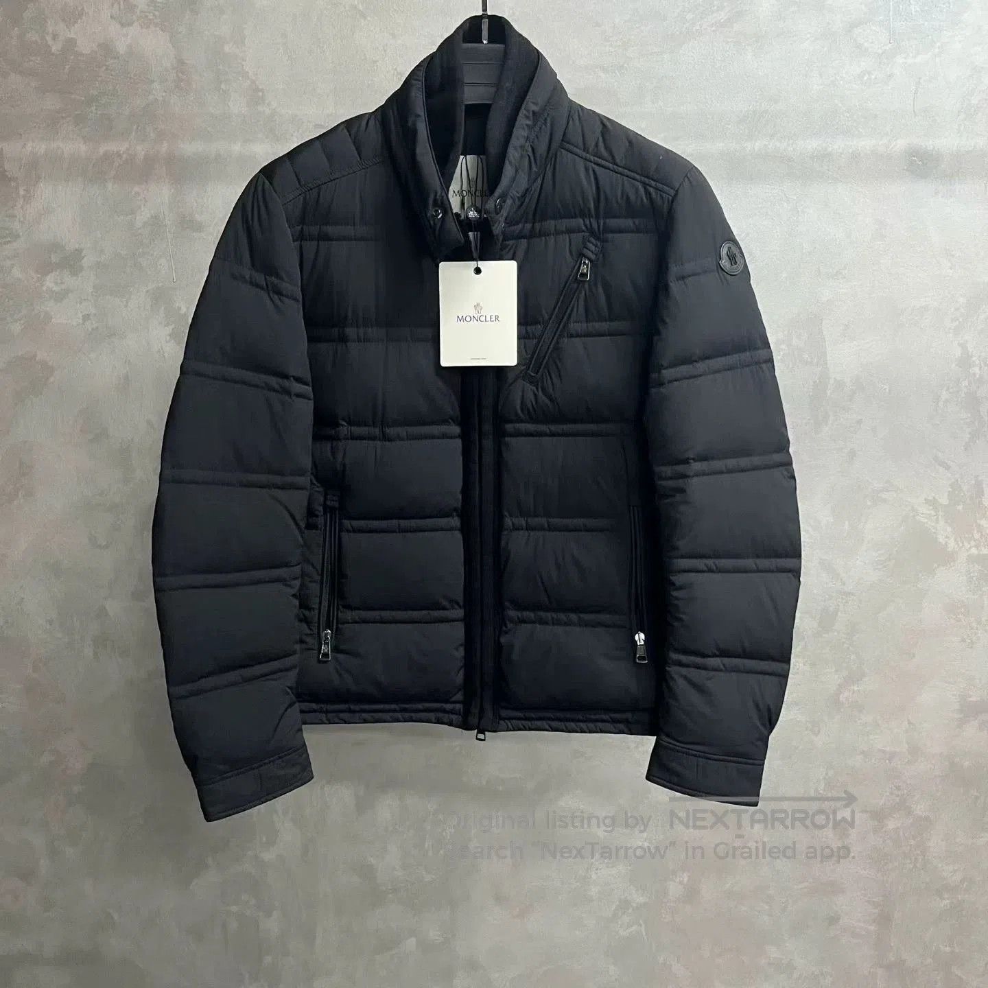Moncler moncler black striped down jacket with tags. Size US S / EU 44-46 / 1 - 1 Thumbnail