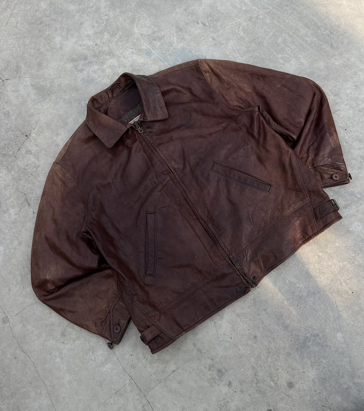 Diesel RARE VINTAGE DIESEL RR-55 IND LEATHER JACKET Size US M / EU 48-50 / 2 - 2 Thumbnail
