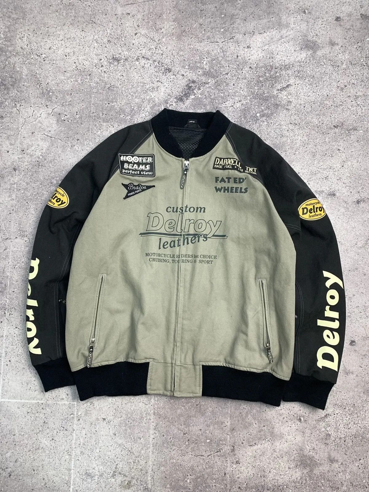 Vintage Vintage DELROY Racing Team Moto Leather Jacket Nascar Size US XL / EU 56 / 4 - 2 Thumbnail