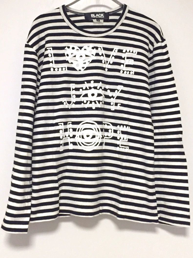 Comme des Garcons COMME des GARCONS Black Striped T-Shirt 2505-Nextarrow Size US M / EU 48-50 / 2 - 1 Thumbnail