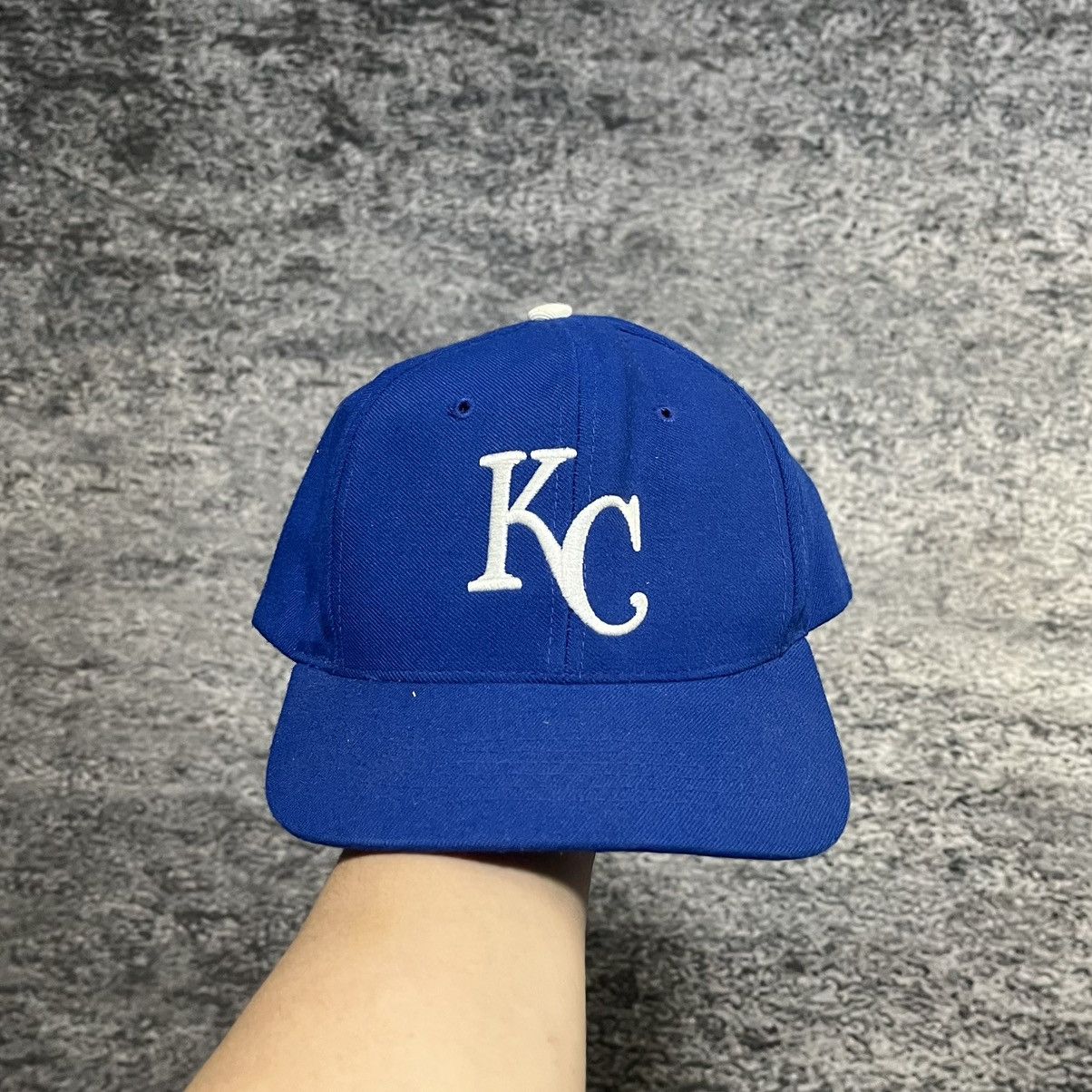 MLB Vintage 90s Kansas City Royals MLB Snapback Hat Blue White Size ONE SIZE - 1 Thumbnail