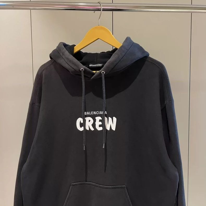 Balenciaga Balenciaga Black crew Little Logo Hoodie 2501-Nextarrow Size US M / EU 48-50 / 2 - 3 Thumbnail