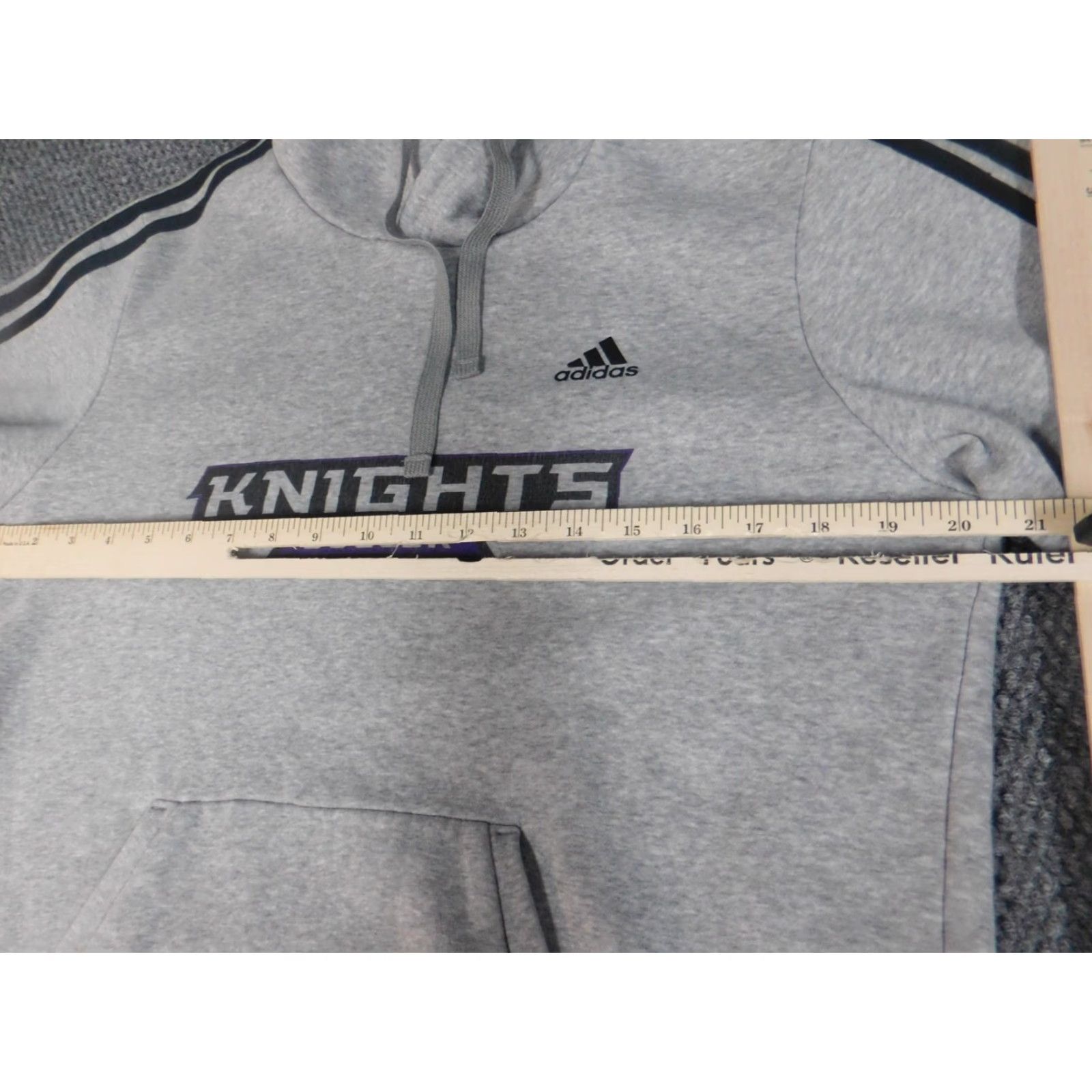 Adidas Adidas Hoodie Mens S Gray Logo Pullover Knit Zip Hooded Regular Walking Size US S / EU 44-46 / 1 - 5 Thumbnail