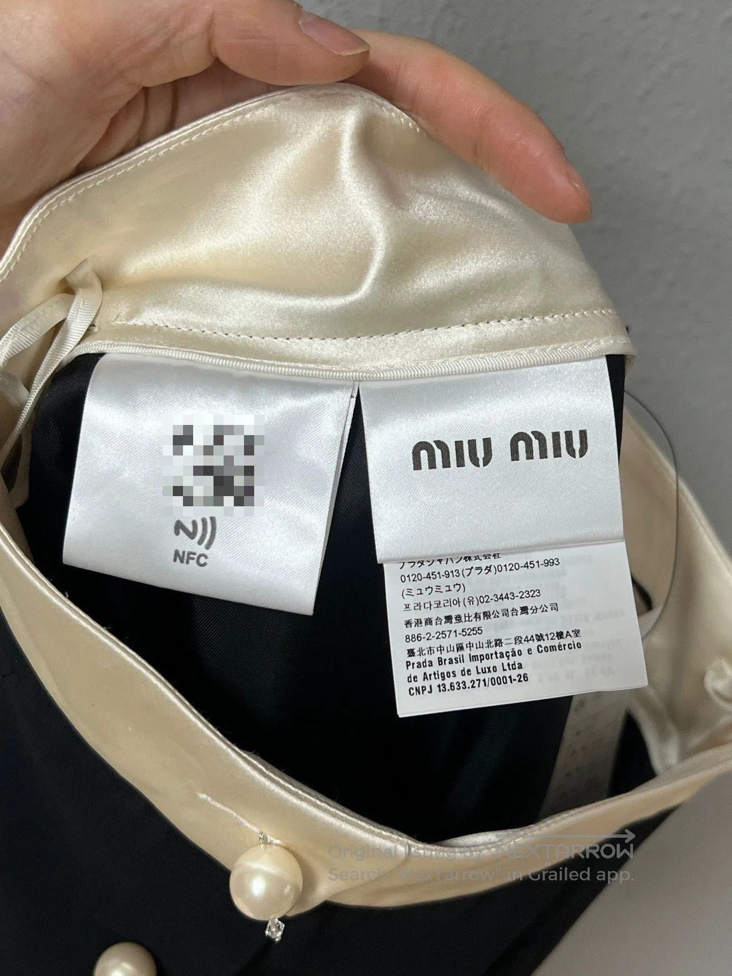 Miu Miu miu miu black and white pearl skirt. Size 37" - 4 Thumbnail