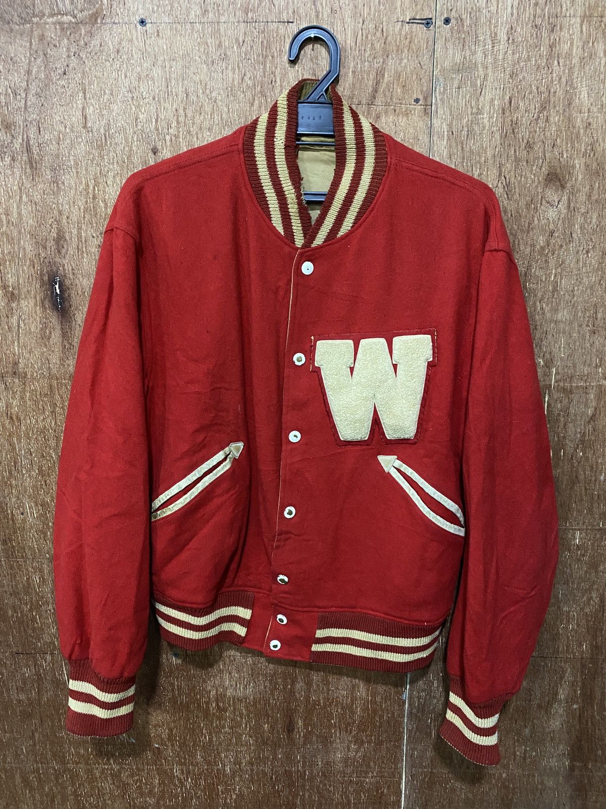 University Of Wiscosin Brand Varsity Jacket Wool Vintage