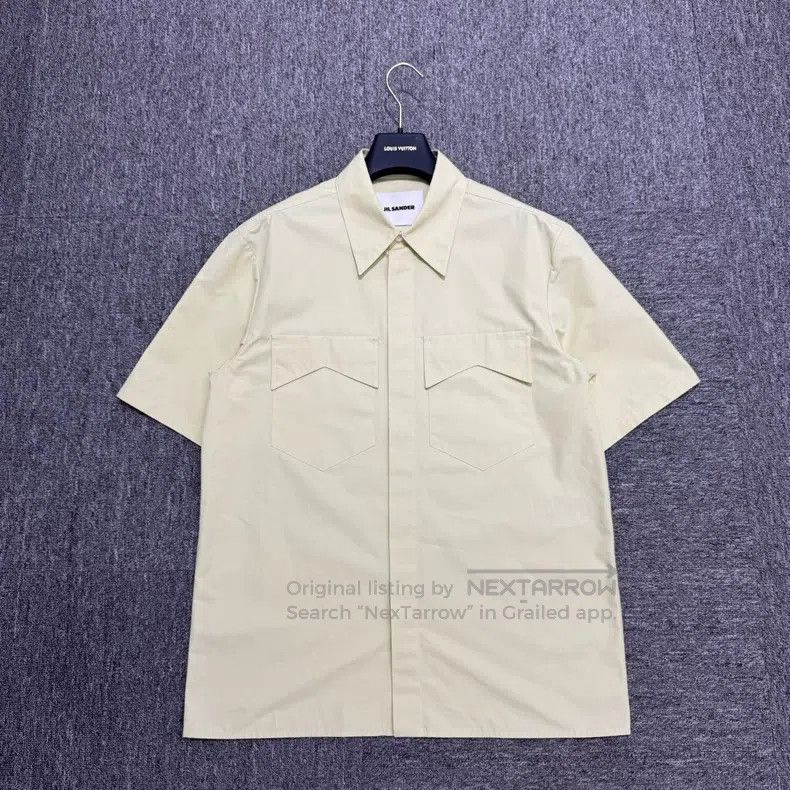 Jil Sander Jil Sander size 39 Solid Color Short Sleeve Shirt Size US M / EU 48-50 / 2 - 1 Thumbnail