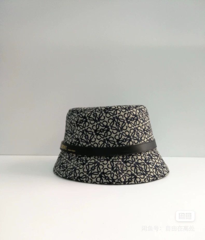Loewe LOEWE size 59 Women's bucket hat, black and white jacquard Size ONE SIZE - 4 Thumbnail