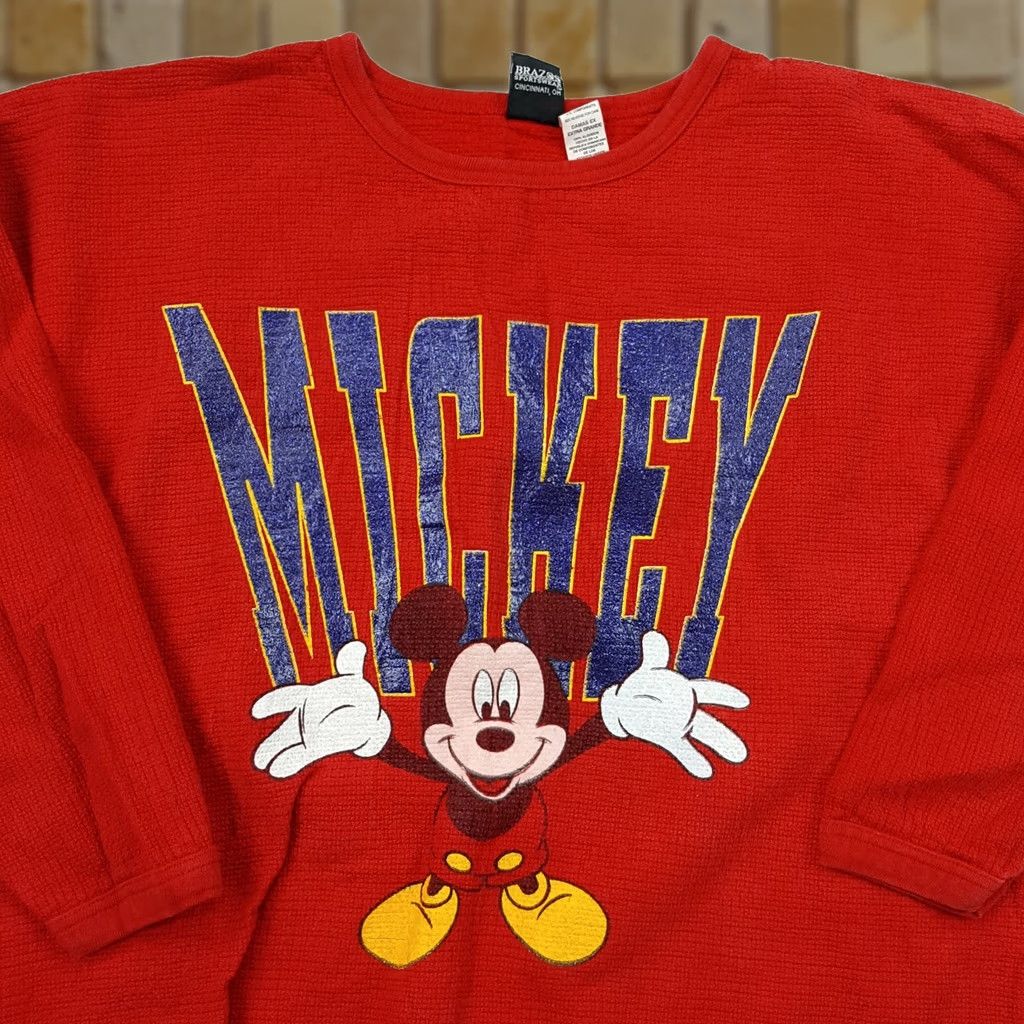Mickey Unlimited VINTAGE Mickey Mouse Women's XL Cartoon Knit Crewneck Retro Sweatshirt Disney Shirt Size XL / US 12-14 / IT 48-50 - 1 Thumbnail