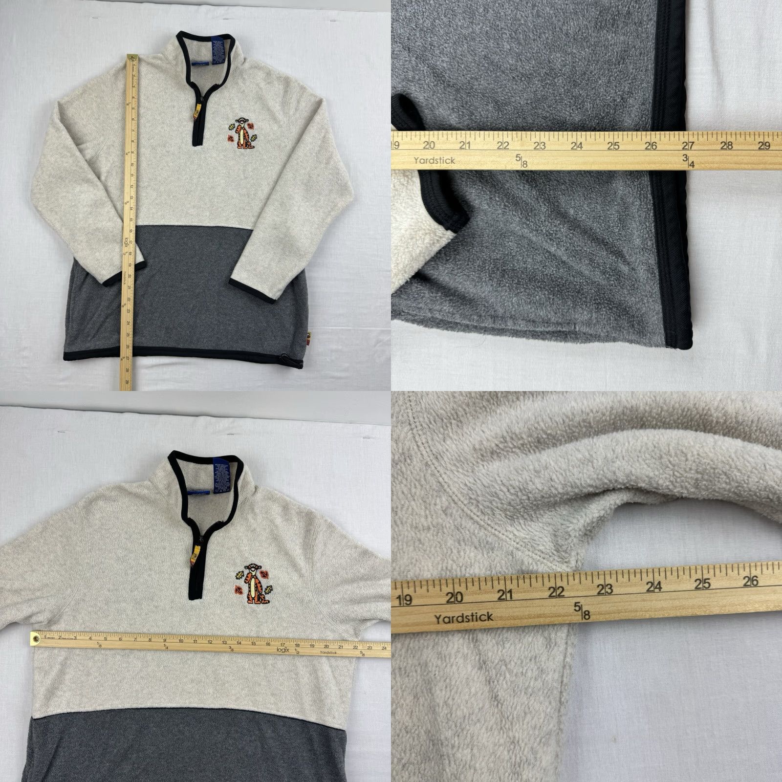 Vintage VINTAGE Winnie the Pooh Jacket Women's Medium Gray Fleece Fall 1954ra Winnie the Pooh Womens Jacket Size M / US 6-8 / IT 42-44 - 8 Thumbnail